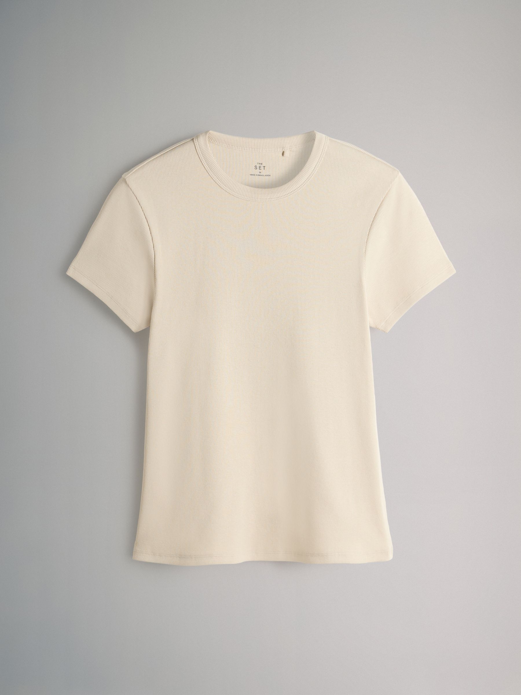 Neutral - 5 Pack Short Sleeve Ribbed T-Shirts - Image 4 of 7