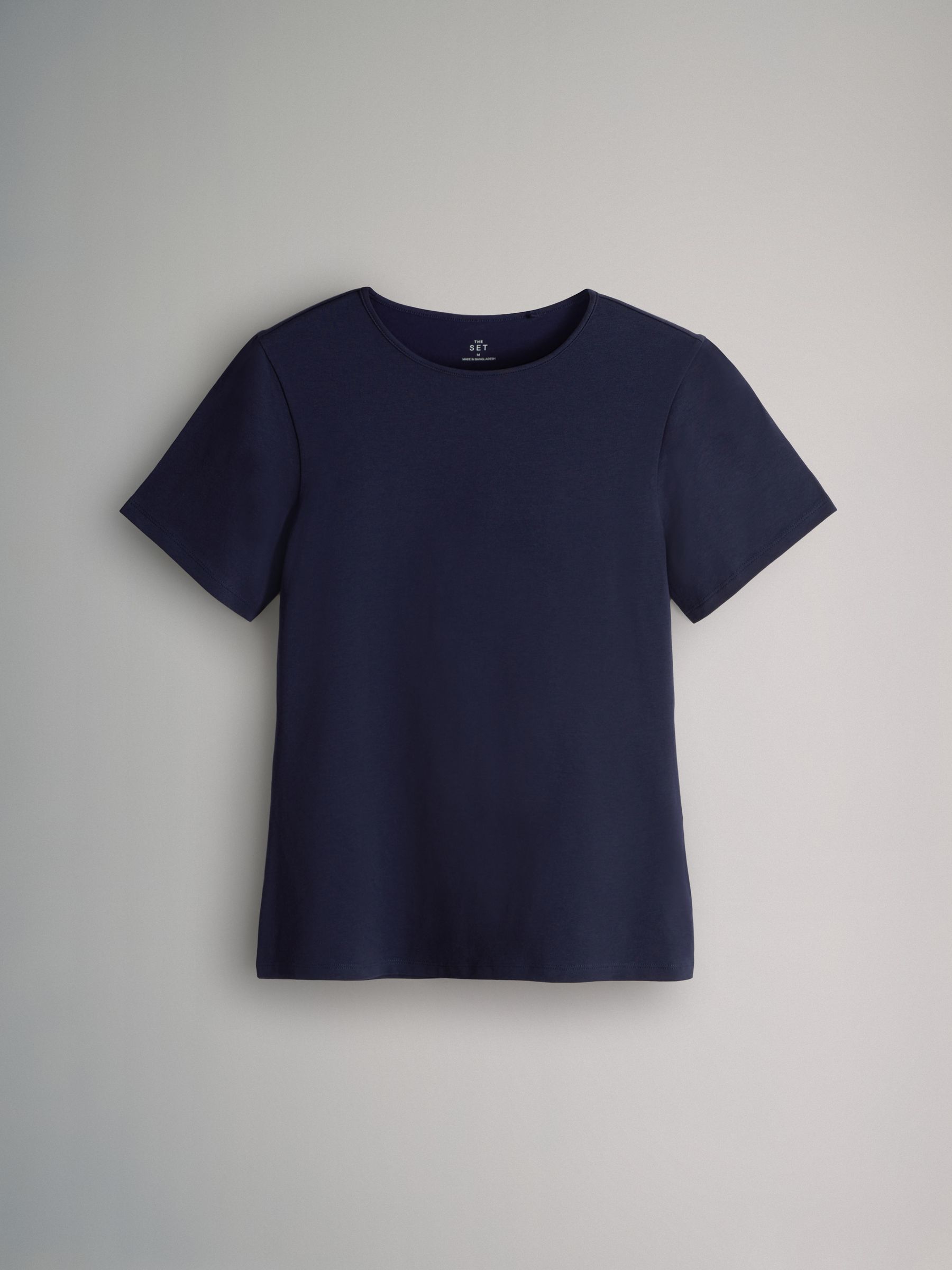 Navy/Chocolate Brown/Brown/Stripe/White - 5 Pack Short Sleeve Fitted Crew Neck T-Shirts - Image 5 of 8
