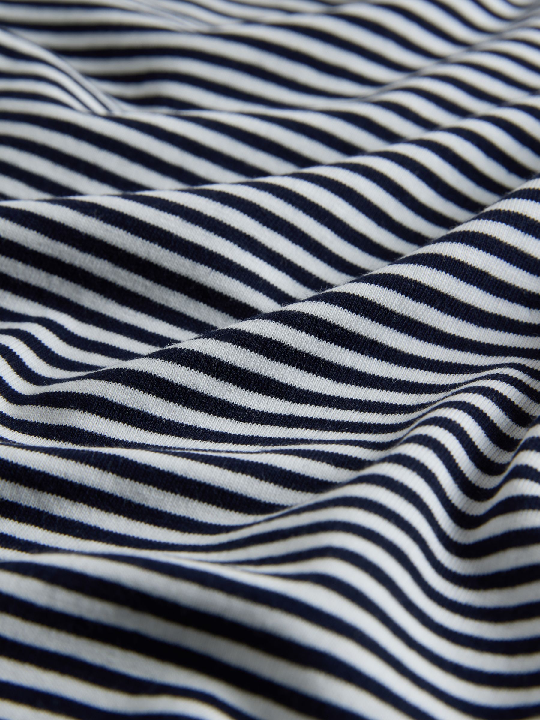 Navy/Chocolate Brown/Brown/Stripe/White - 5 Pack Short Sleeve Fitted Crew Neck T-Shirts - Image 7 of 8
