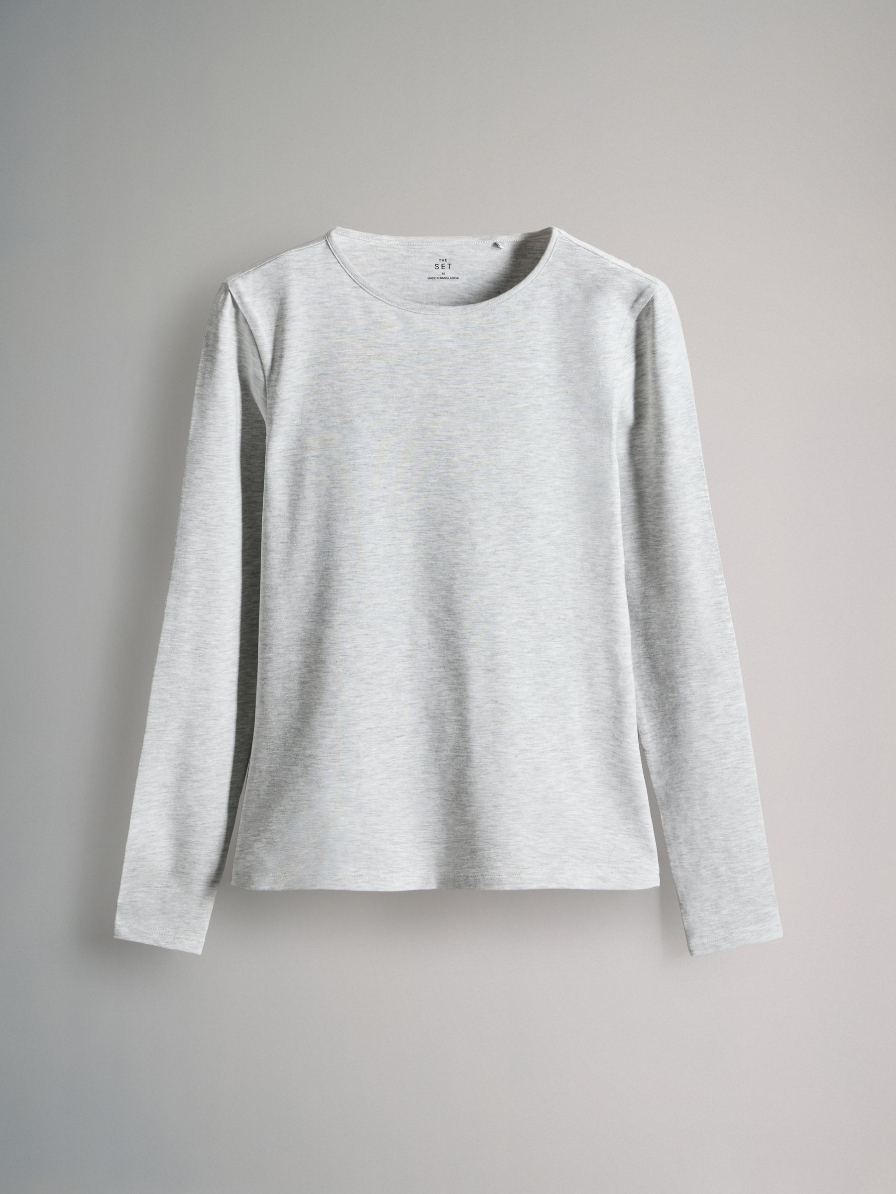 Stripe/Black/Grey/White 7 Pack Long Sleeve Crew Neck T-Shirts - Image 6 of 6