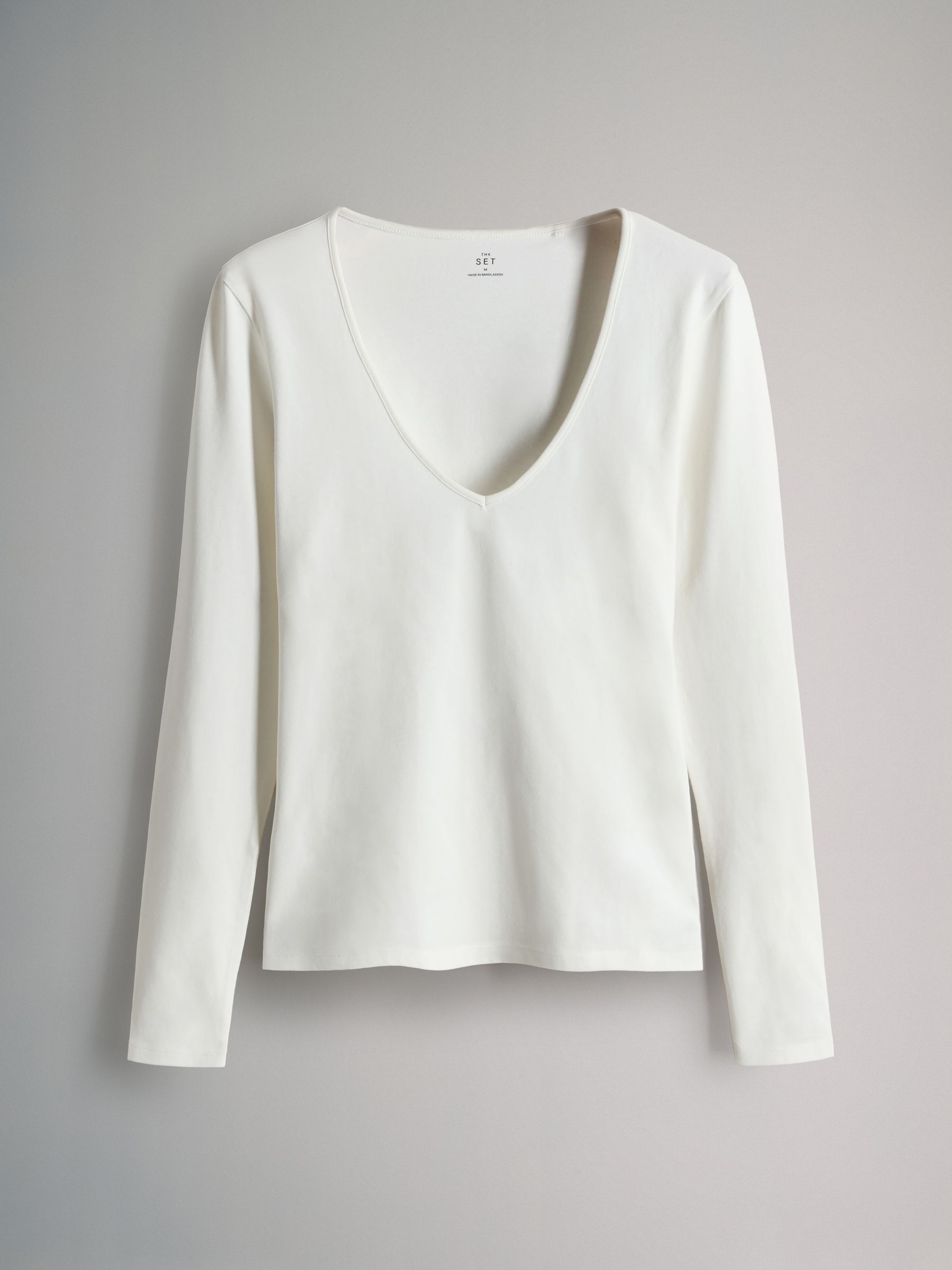 5 Pack Fitted Long Sleeve V-Neck T-Shirts - Image 8 of 14