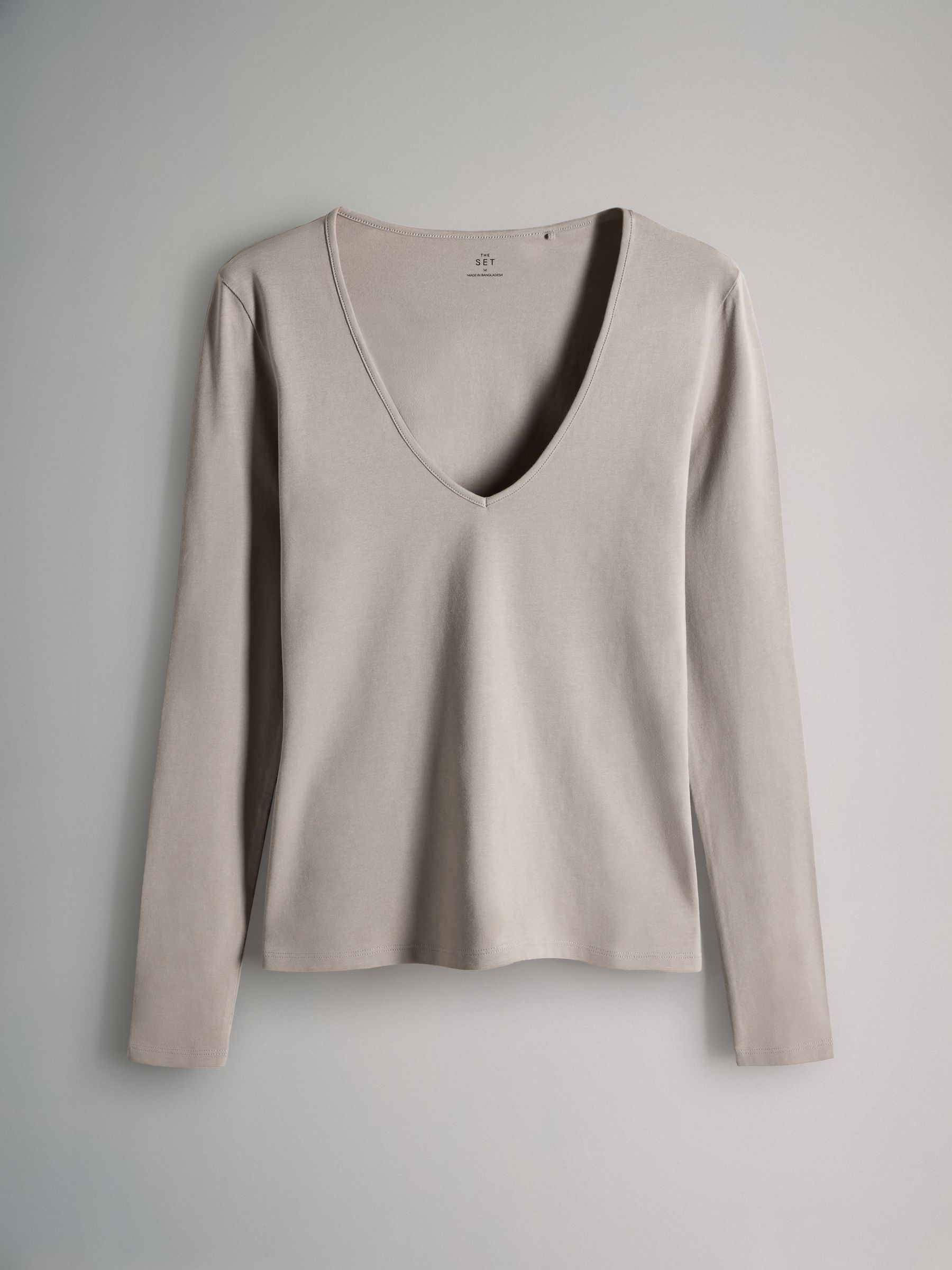 5 Pack Fitted Long Sleeve V-Neck T-Shirts - Image 9 of 14