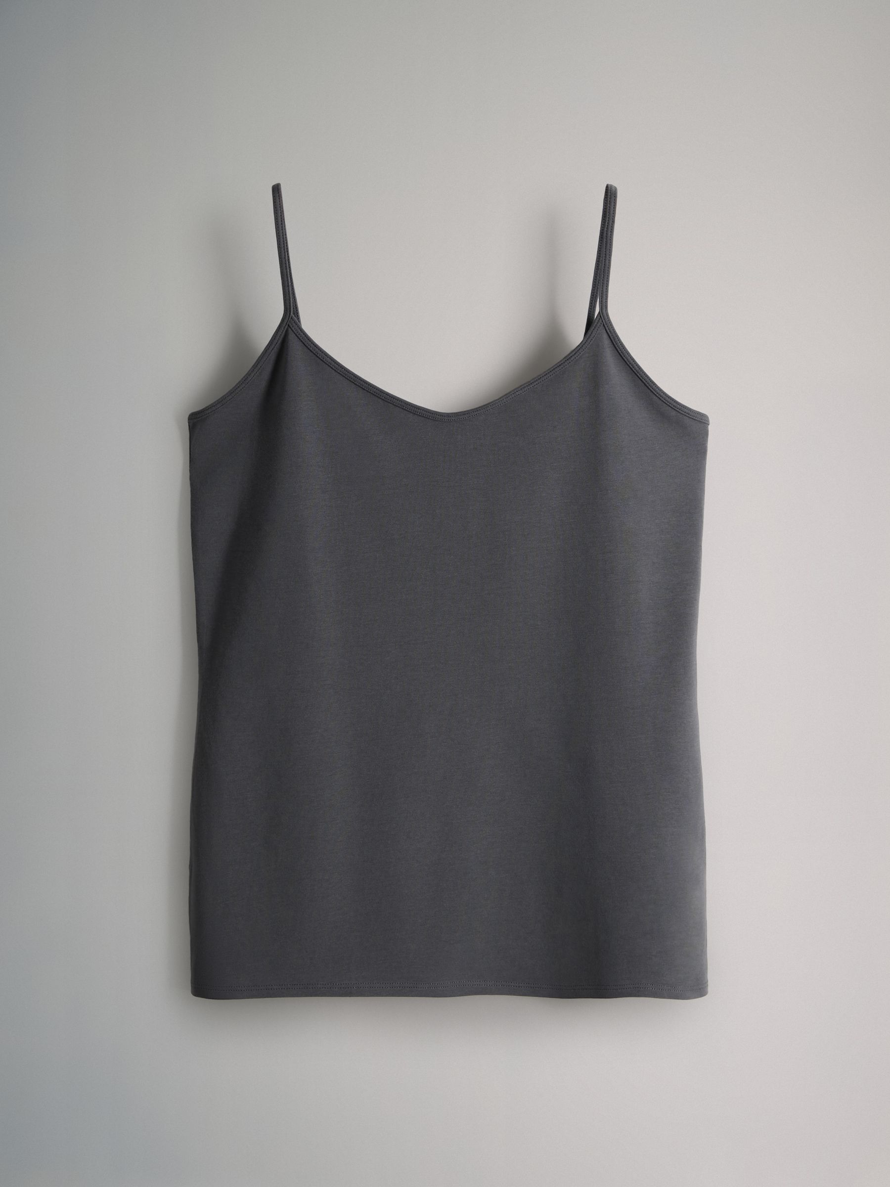 Black/Grey/Stripe/Light Grey Marl/White 5 Pack Thin Strap Vest Tops - Image 6 of 6 Black/Grey/Stripe/Light Grey Marl/White 5 Pack Thin Strap Vest Tops - Image 6 of 6