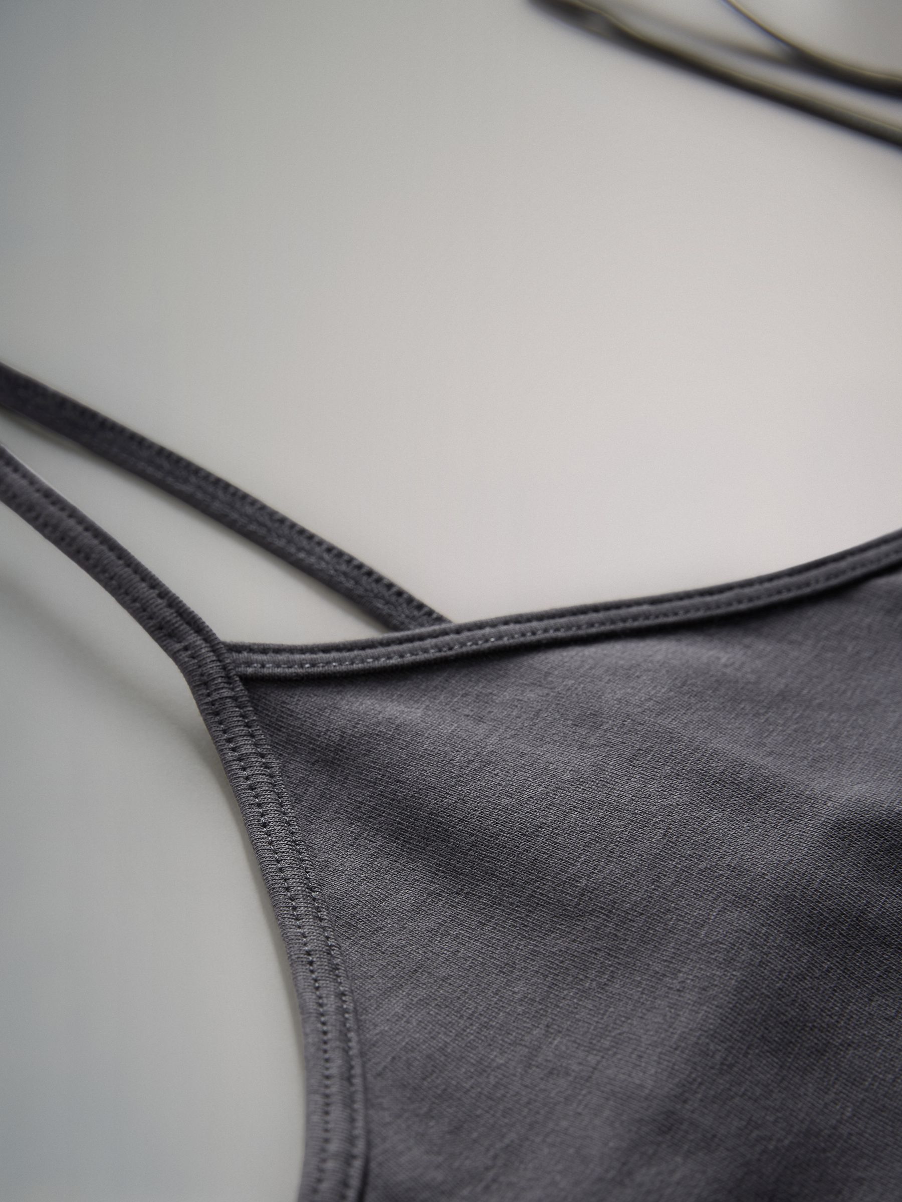 Black/Grey/Stripe/Light Grey Marl/White - 5 Pack Thin Strap Vest Tops - Image 8 of 8 Black/Grey/Stripe/Light Grey Marl/White - 5 Pack Thin Strap Vest Tops - Image 8 of 8