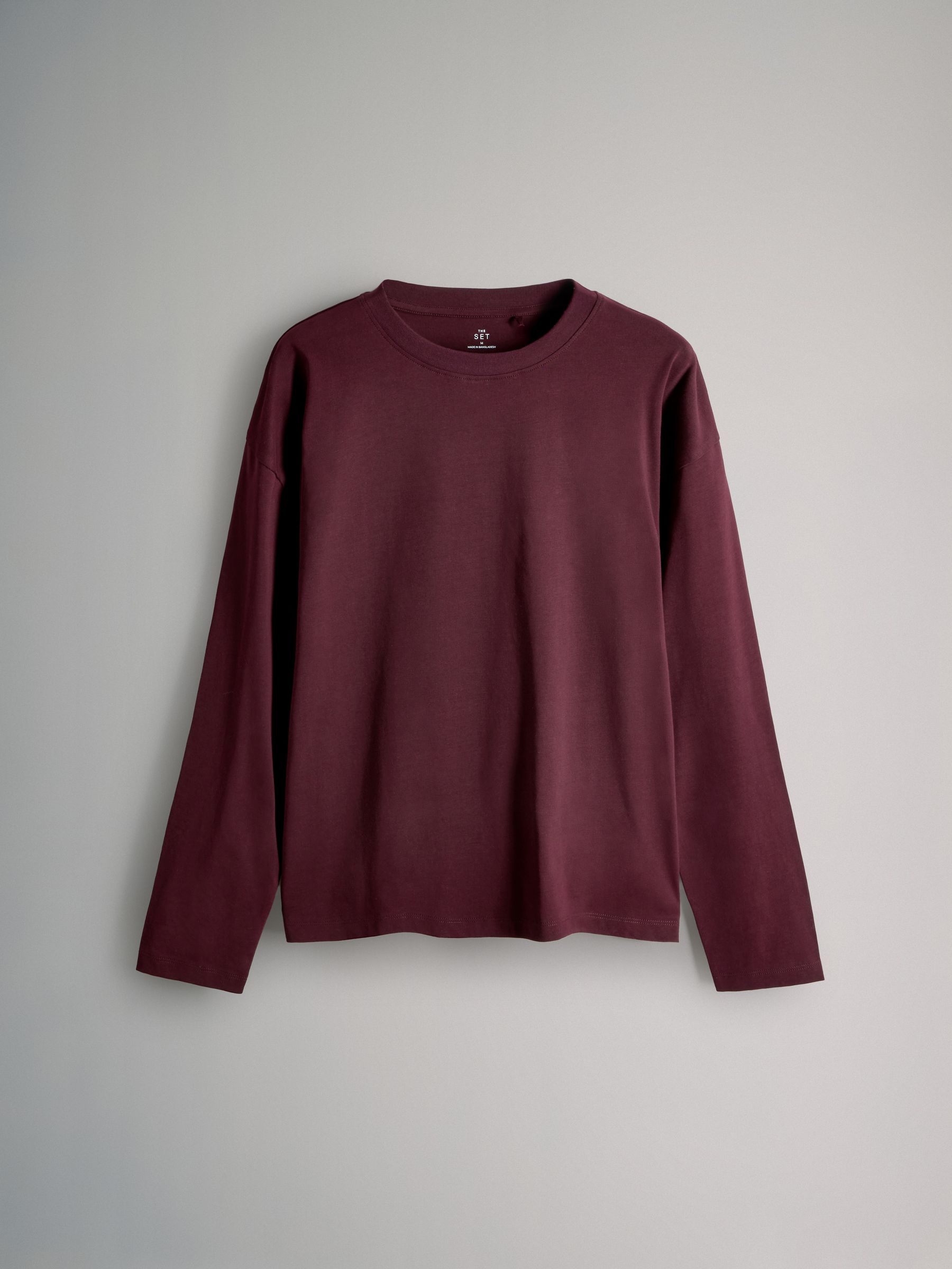 Chocolate Brown/Berry/Mid Pink/Stripe/Cream - 5 Pack Relaxed Long Sleeved T-Shirts - Image 4 of 8