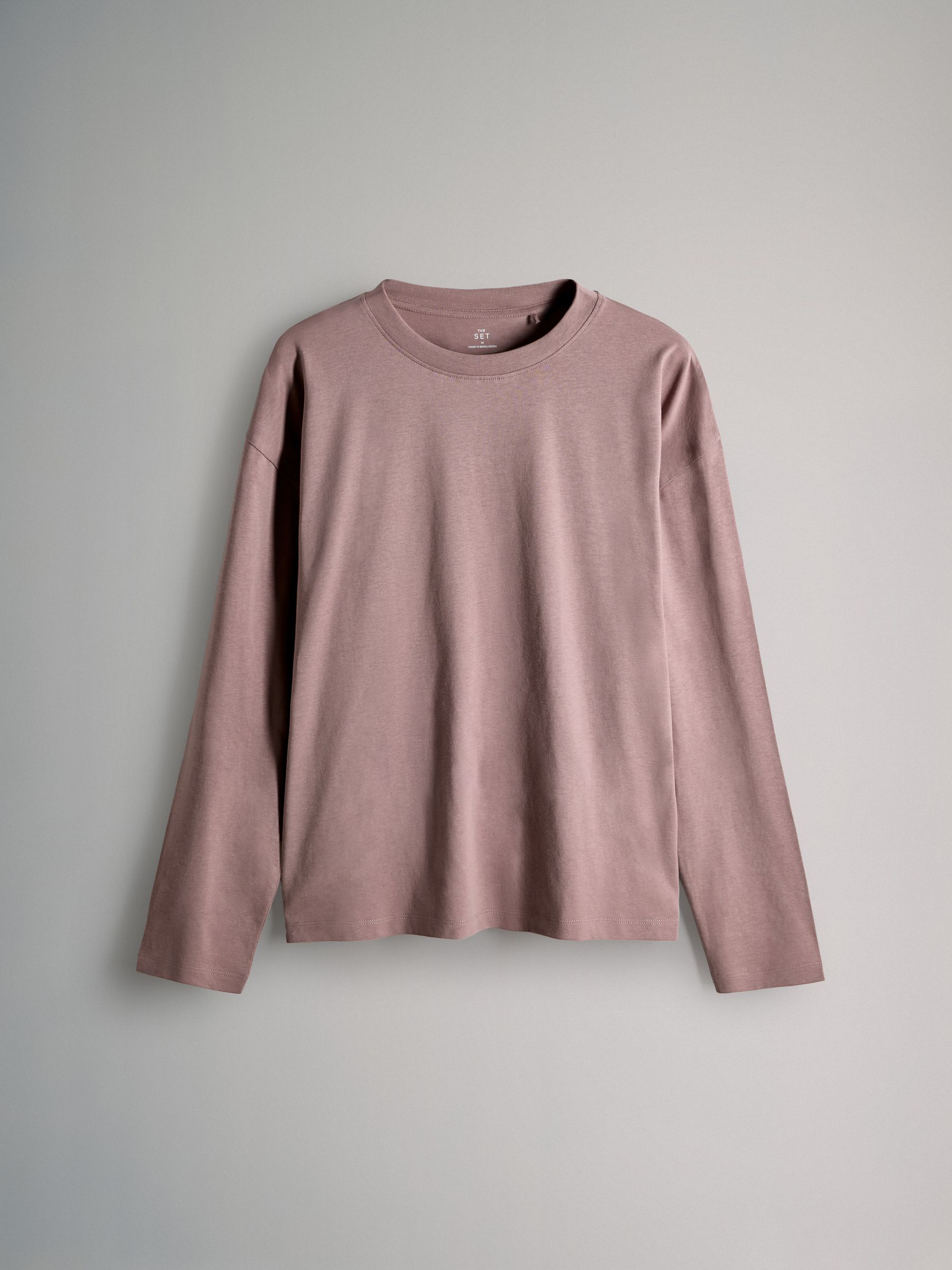 Chocolate Brown/Berry/Mid Pink/Stripe/Cream - 5 Pack Relaxed Long Sleeved T-Shirts - Image 6 of 8