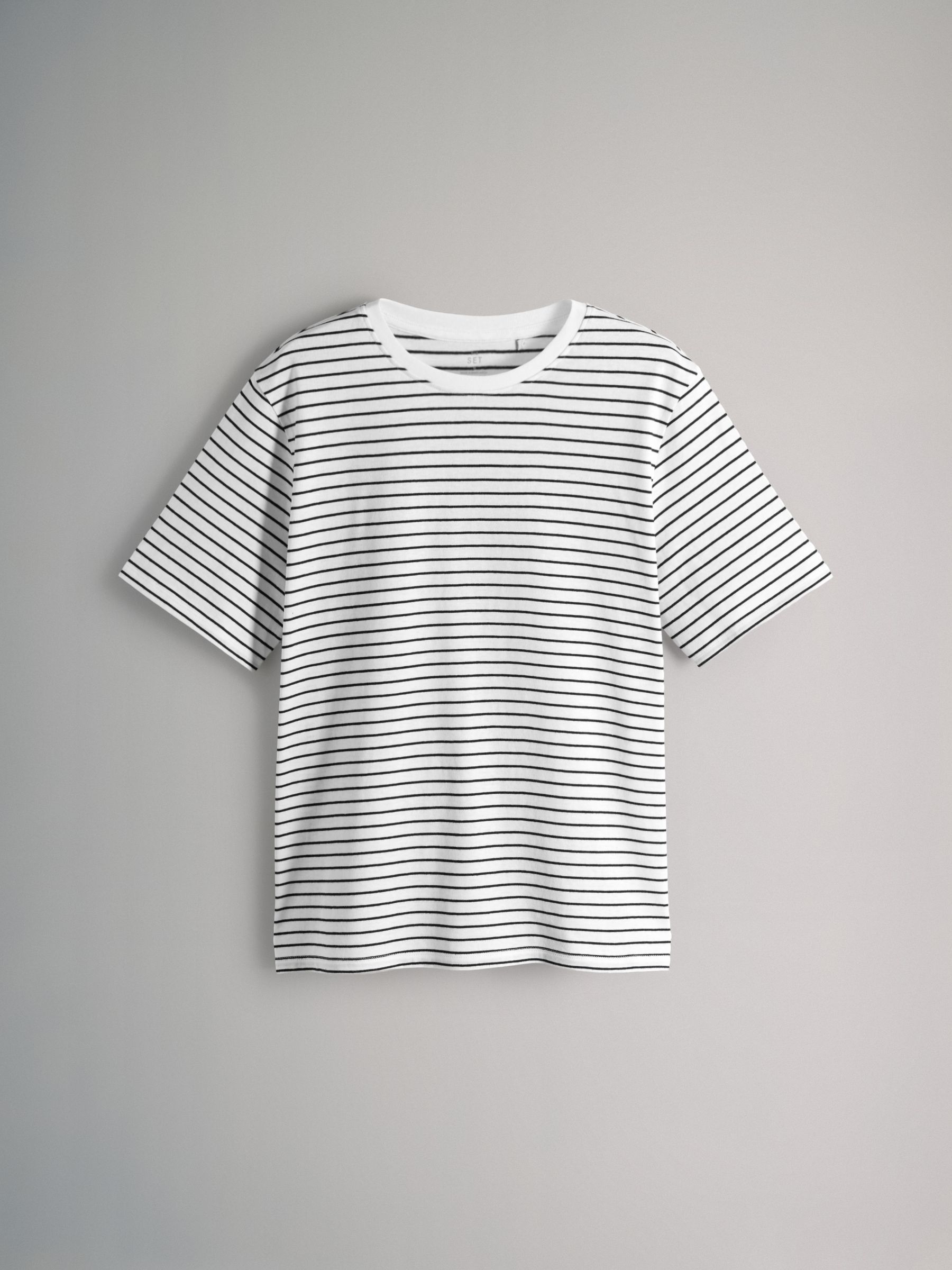 Black/Neutral/Blush Pink/Cream/Stripe - 5 Pack Relaxed T-Shirts - Image 2 of 8