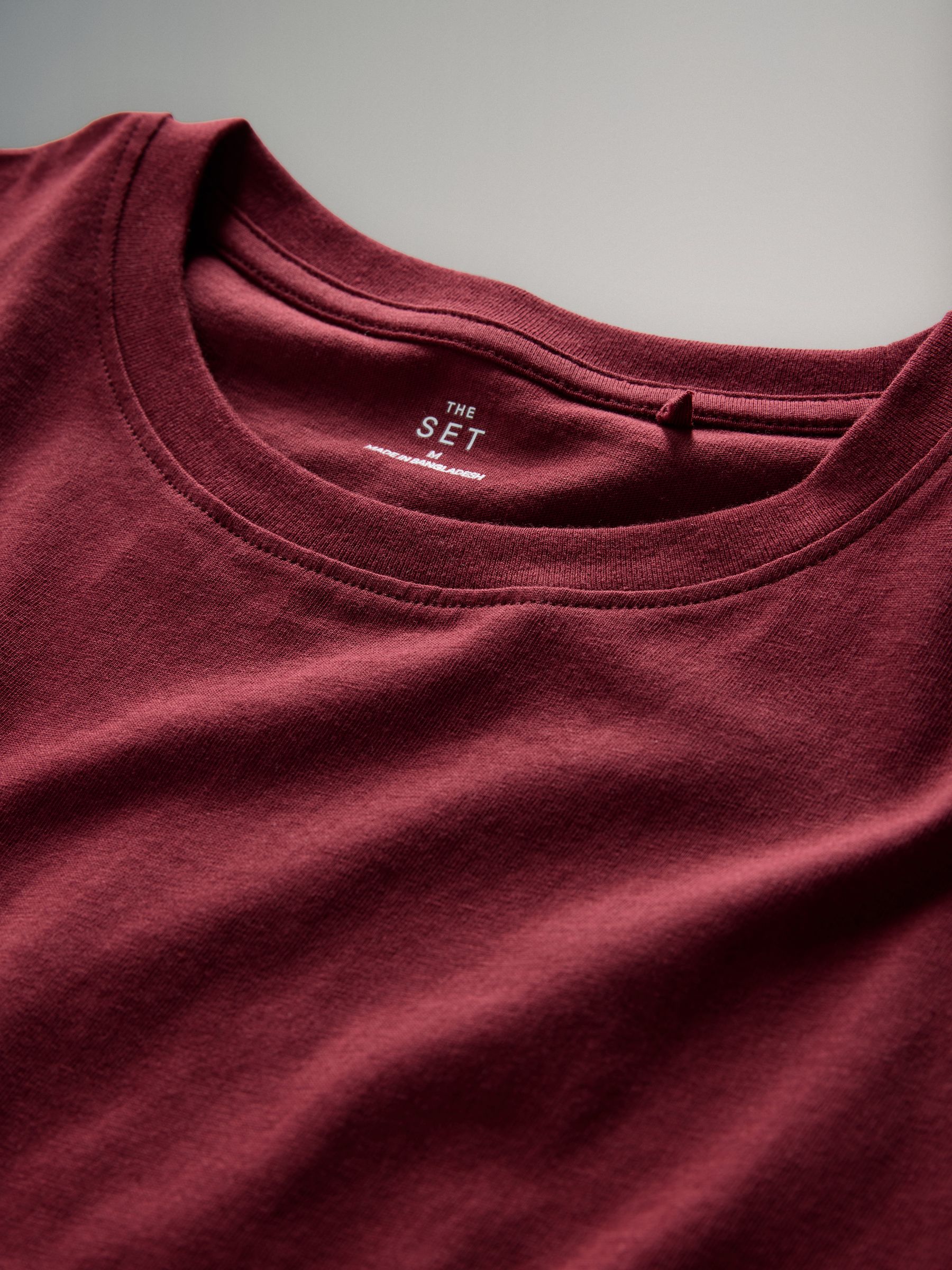 4 Pack Short Sleeved Relaxed T-Shirts Black/Dark Red/Warm Stone/Cream - Image 6 of 6