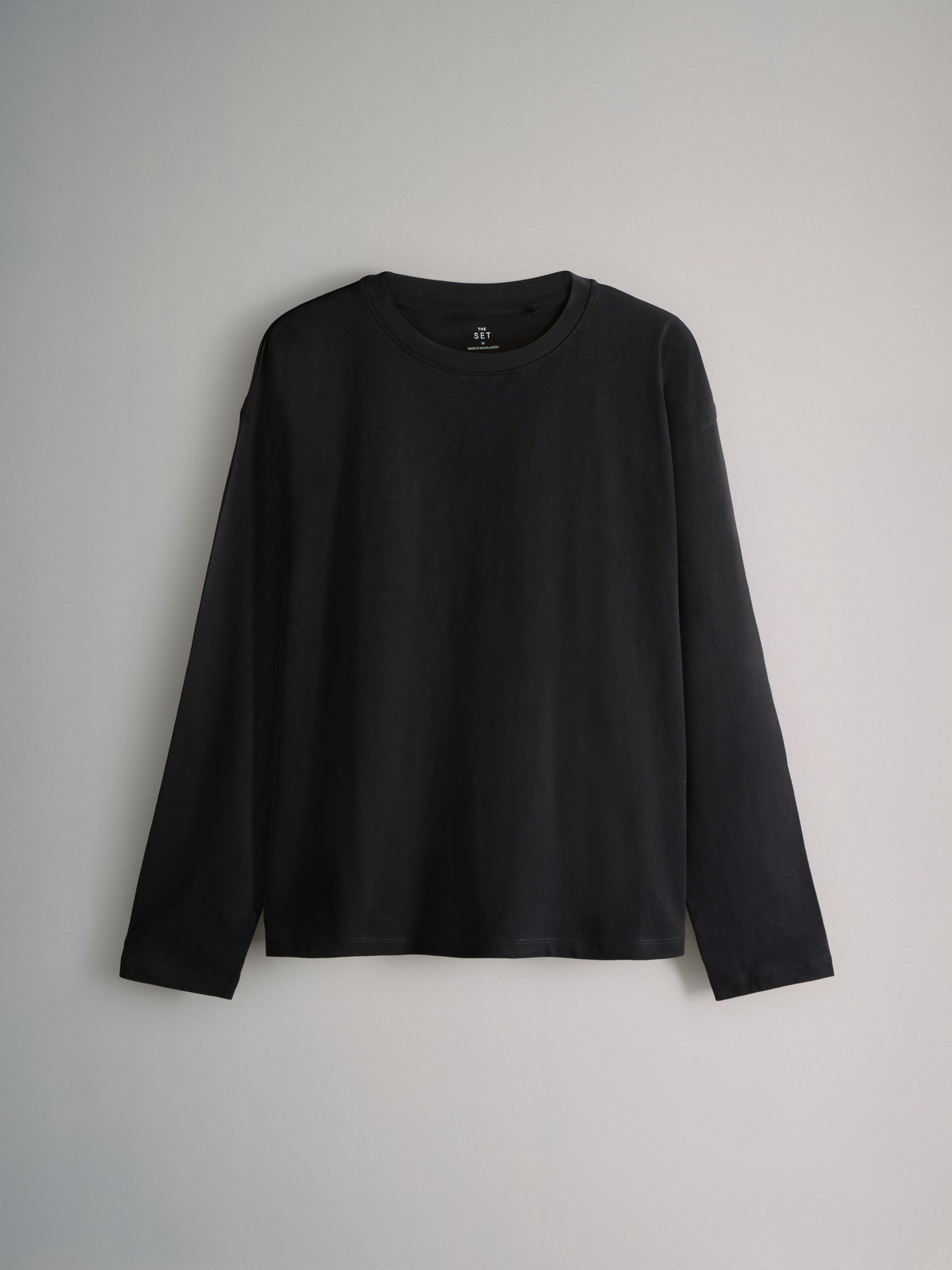 Black/Chocolate Brown/Taupe Brown/Neutral/White - 5 Pack Relaxed Long Sleeved T-Shirts - Image 4 of 8