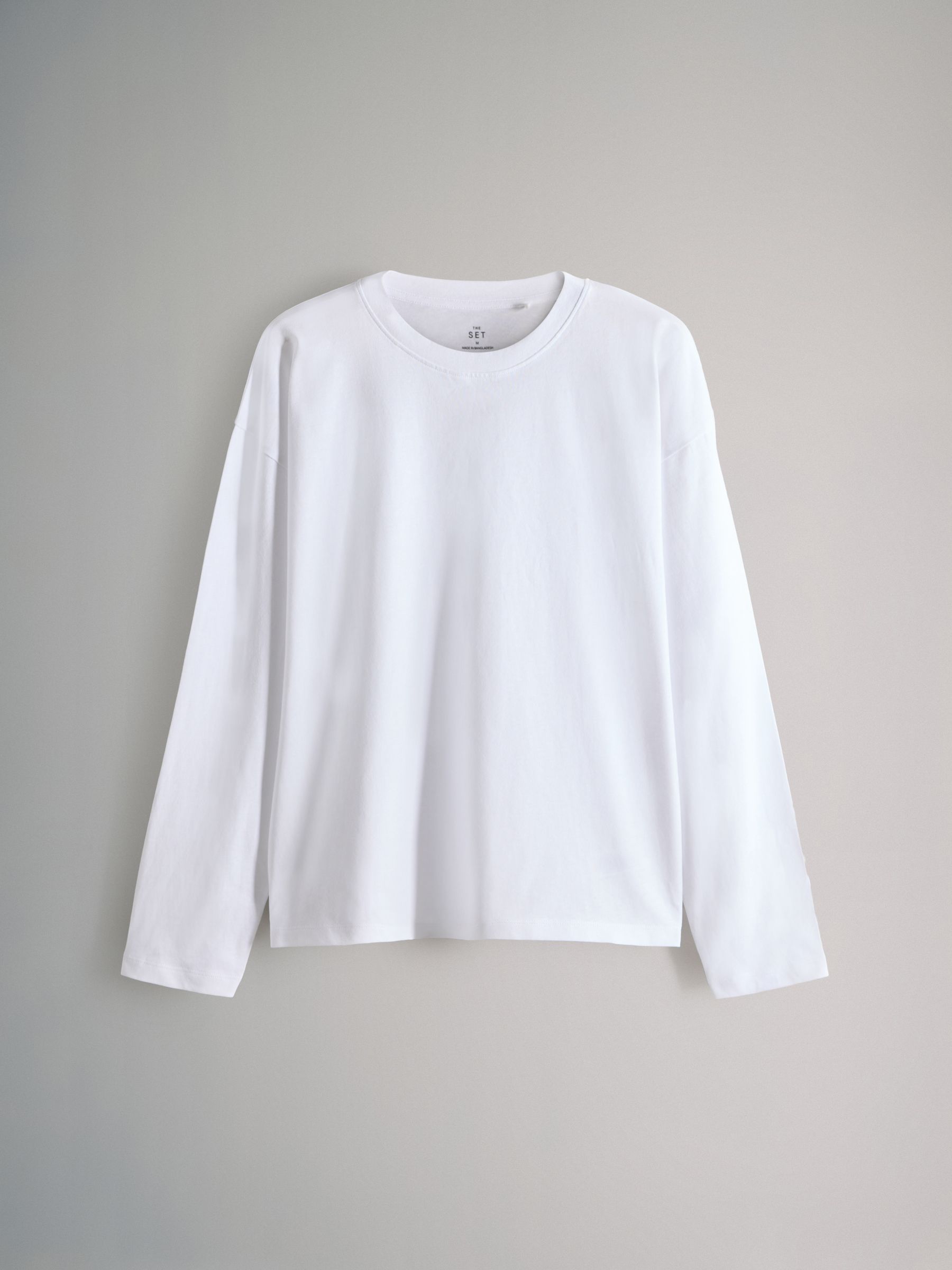 Black/Chocolate Brown/Taupe Brown/Neutral/White - 5 Pack Relaxed Long Sleeved T-Shirts - Image 5 of 8