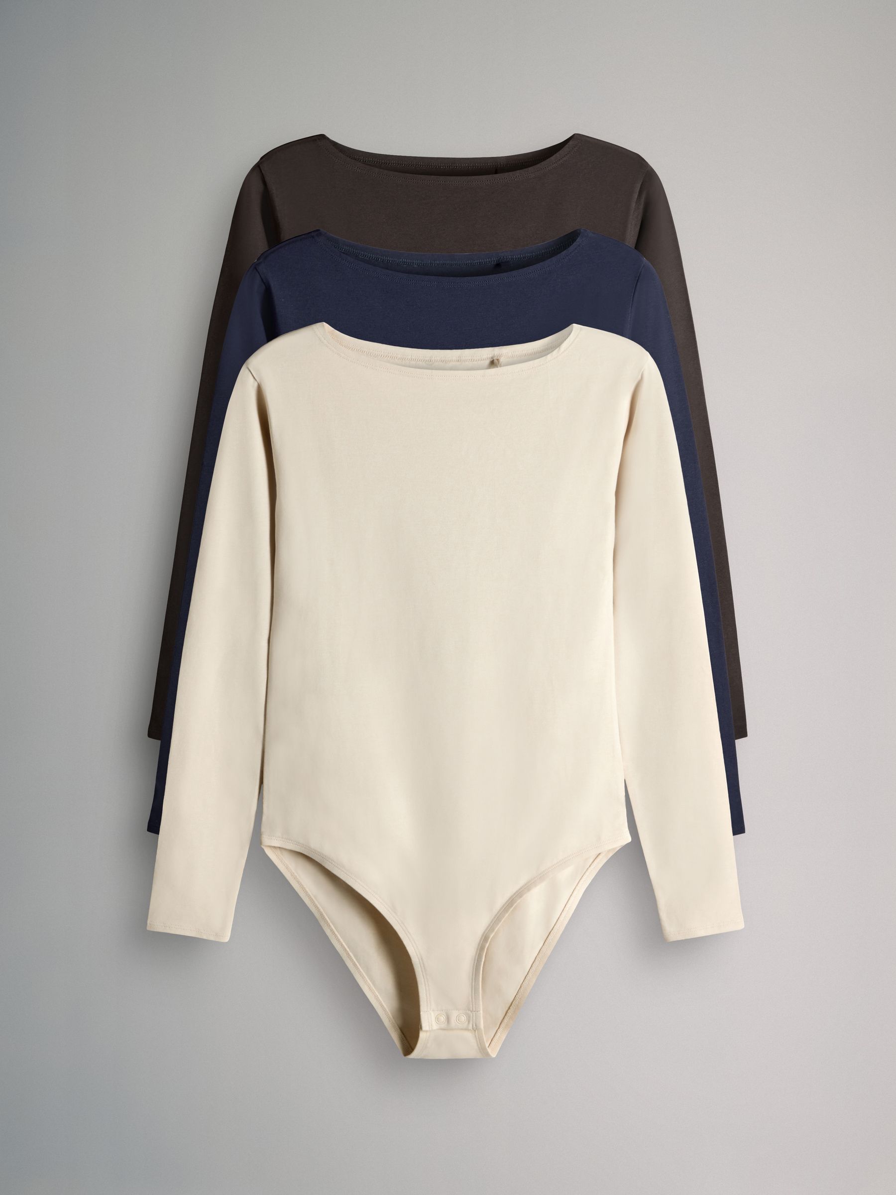 Boat Neck Ribbed Bodysuit 3 Pack - Image 2 of 9