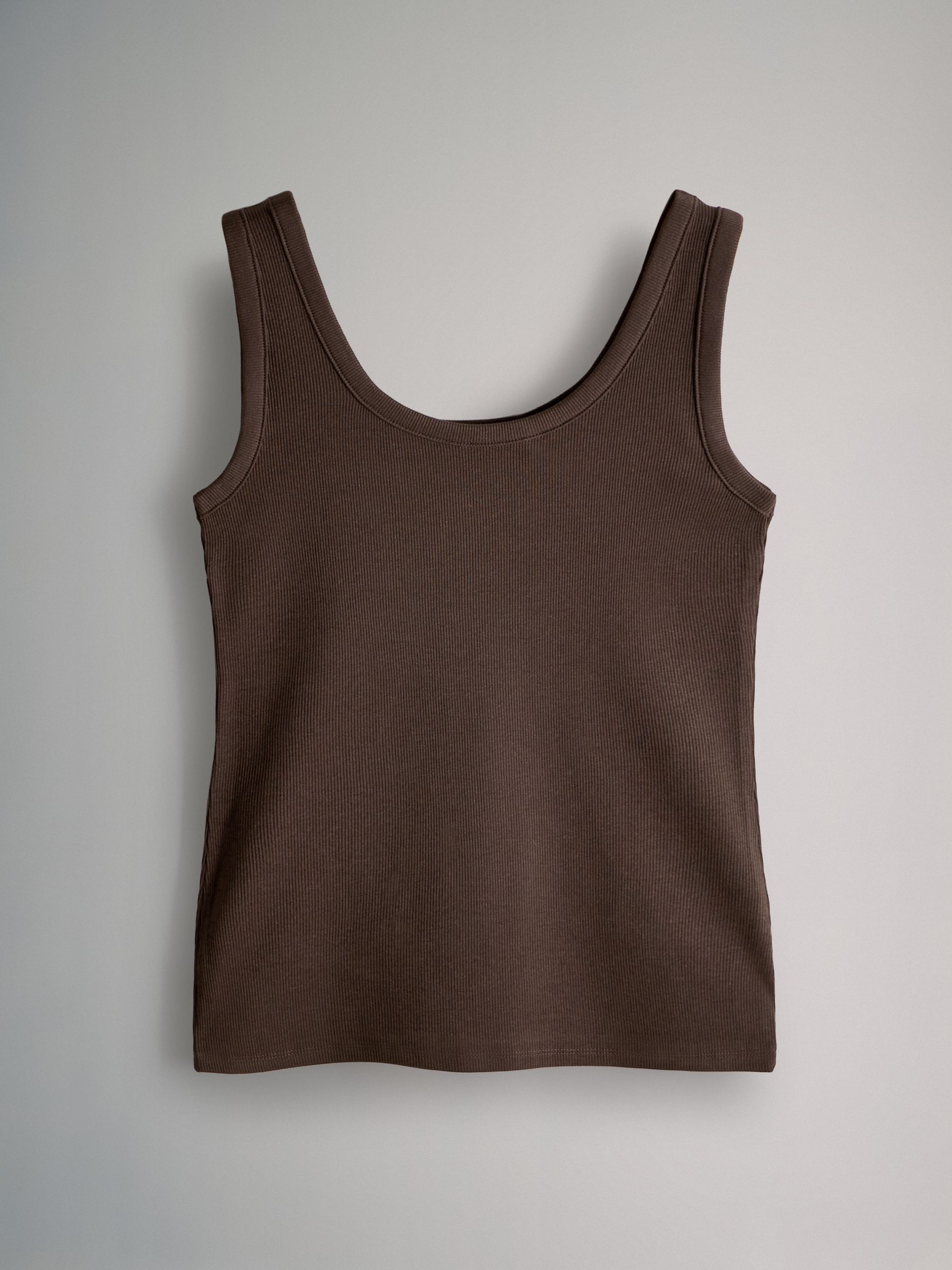 5 Pack Ribbed Scoop Neck Vests - Image 3 of 11