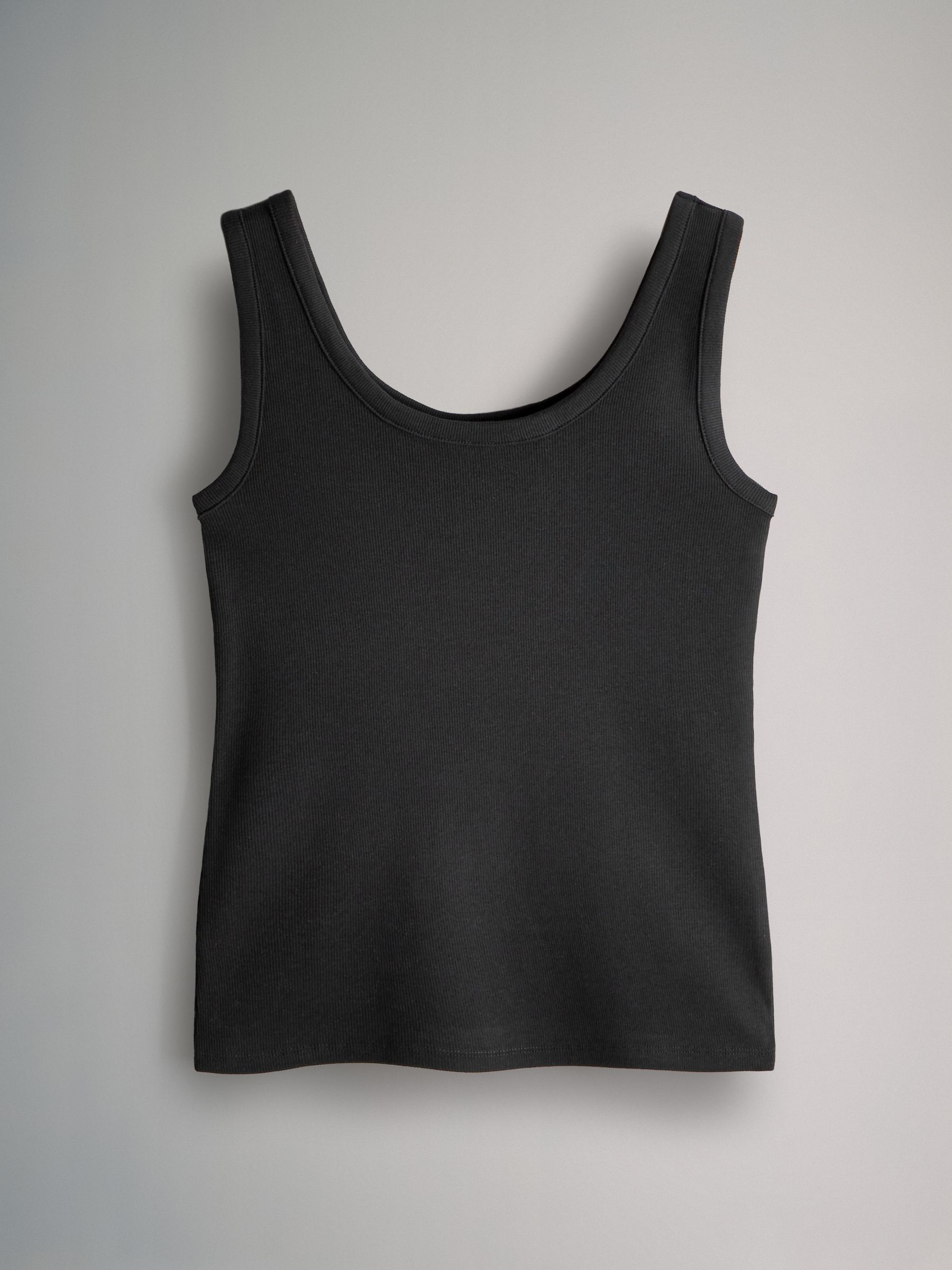 5 Pack Ribbed Scoop Neck Vests - Image 6 of 11