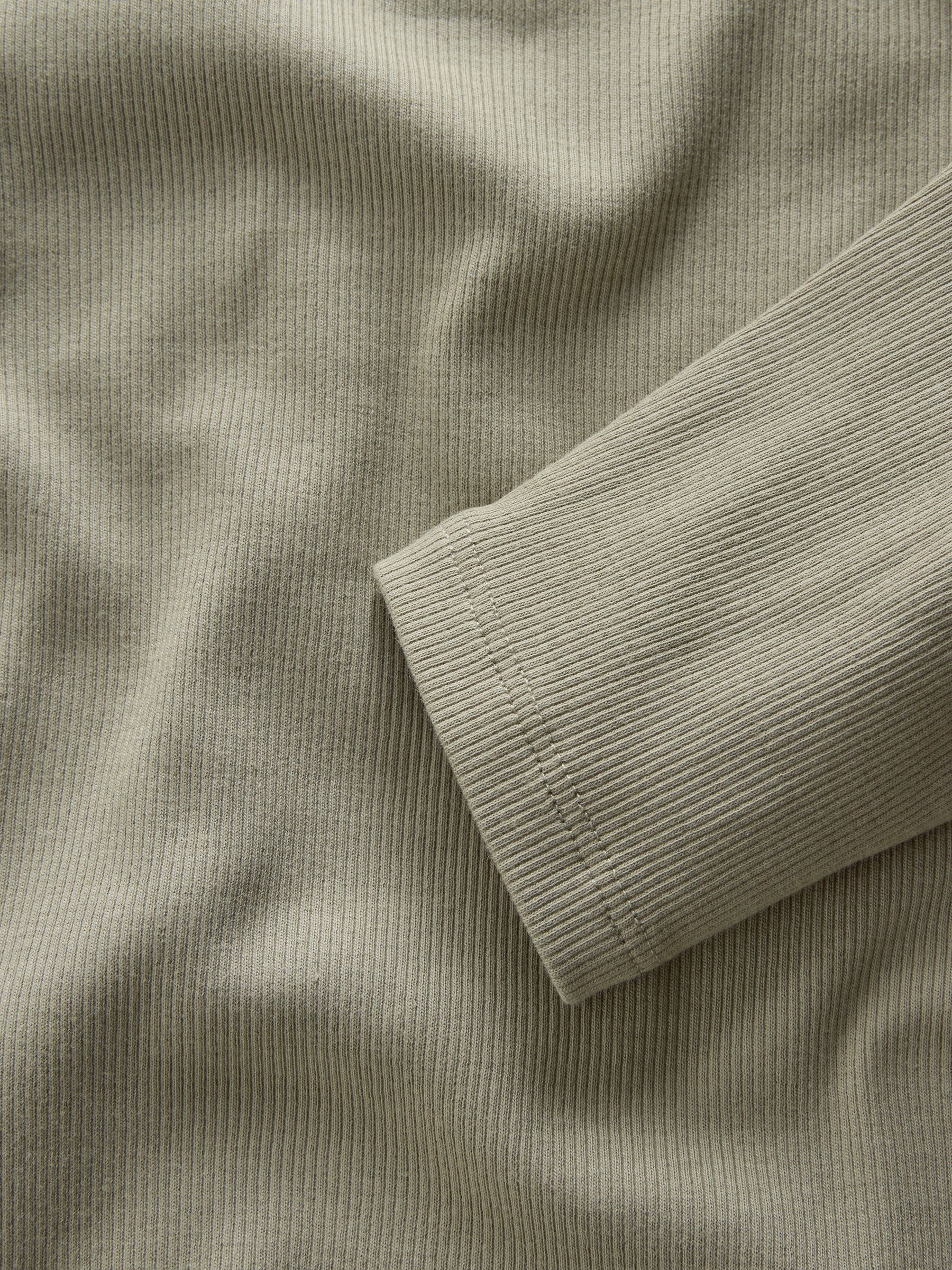 Black/Berry/Khaki/Neutral - 4 Pack Long Sleeve Ribbed T-Shirts - Image 7 of 7