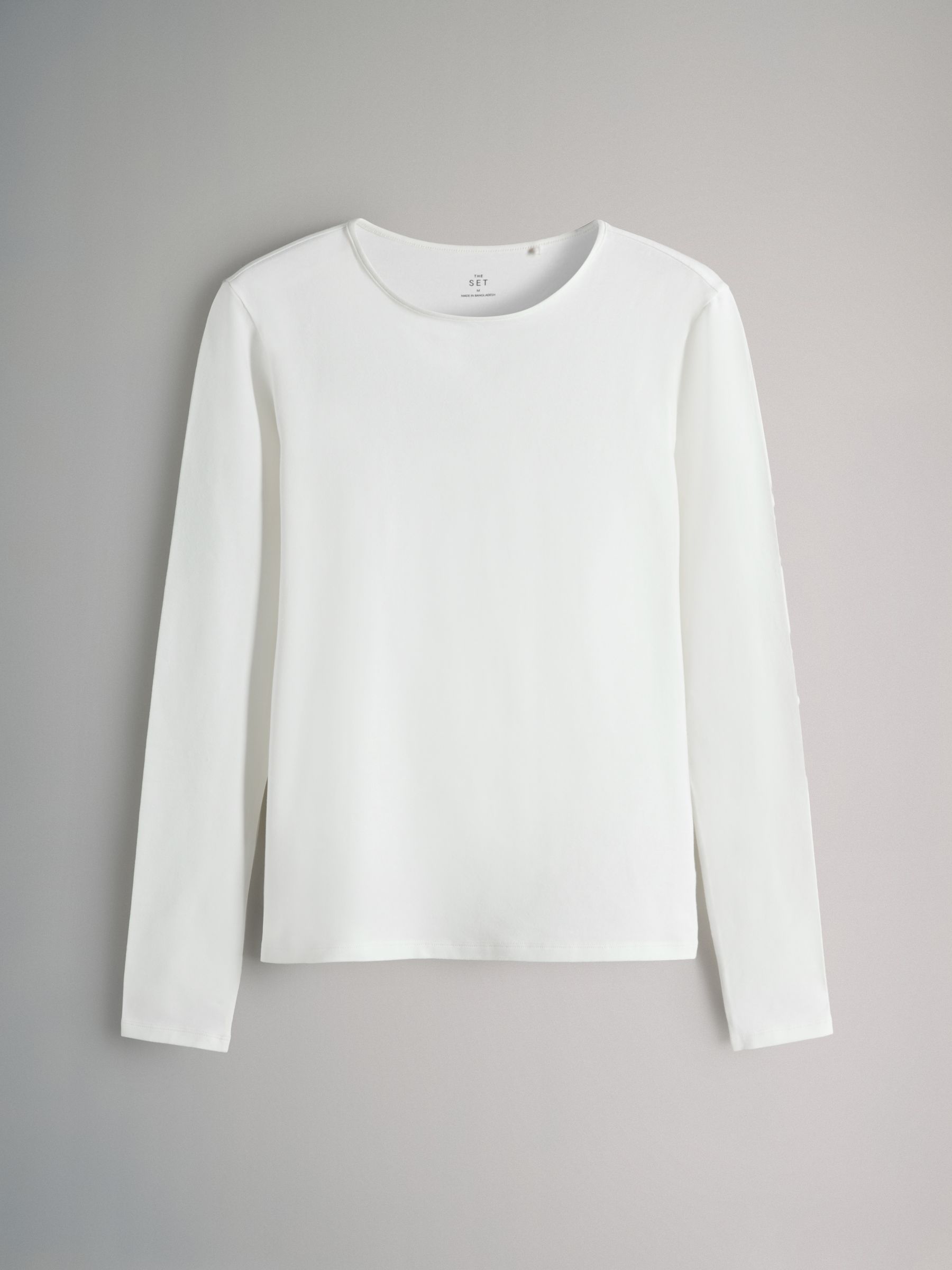 Cream/Navy/Light Blue/Brown/Chocolate Brown - 5 Pack Long Sleeve Crew Neck T-Shirts - Image 2 of 8