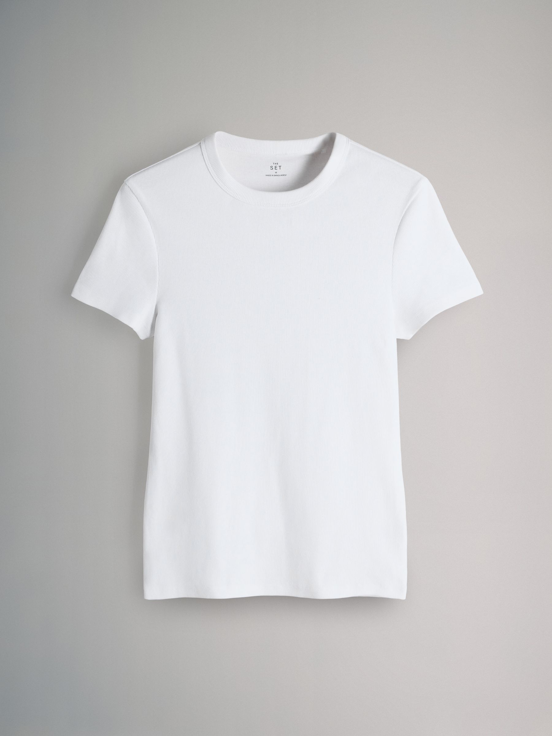 Light Khaki/Warm Stone/White - 3 Pack Short Sleeve Ribbed T-Shirts - Image 2 of 6