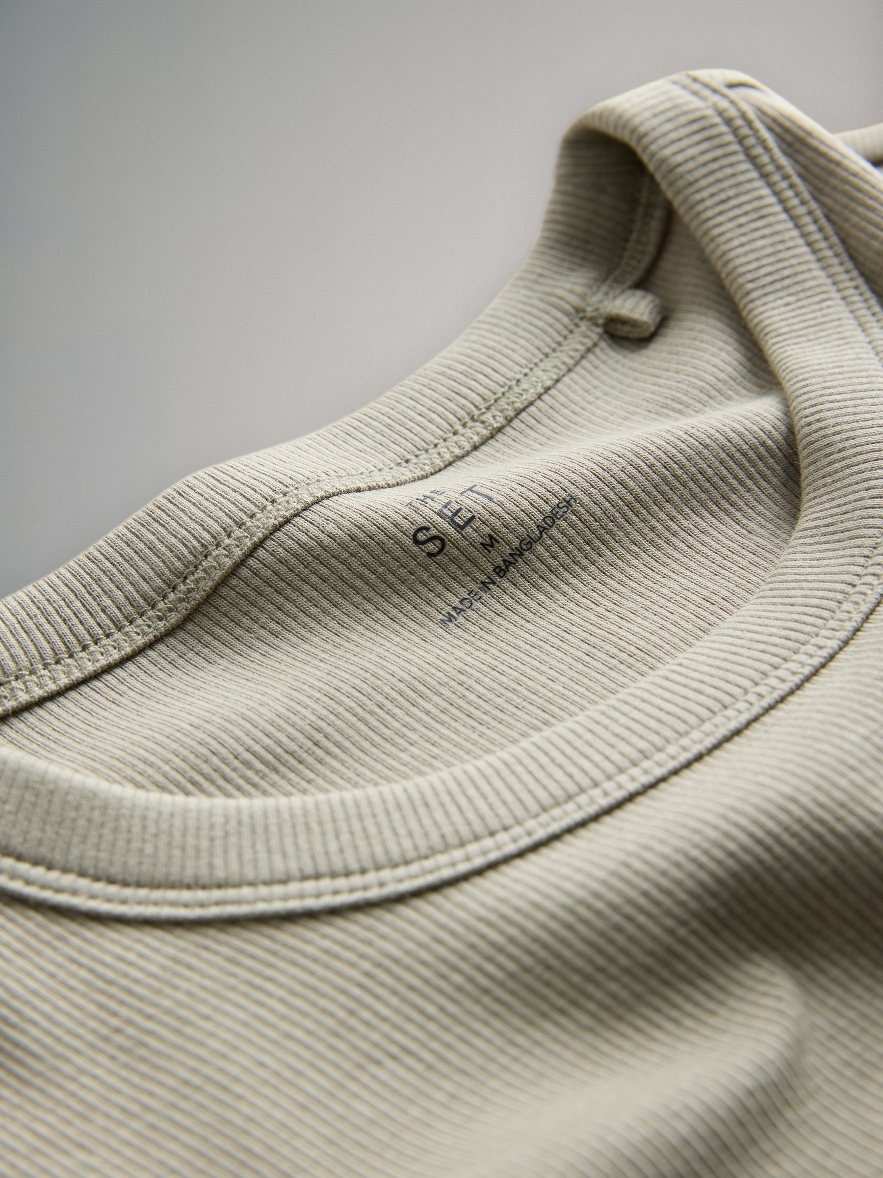 Light Khaki/Warm Stone/White - 3 Pack Short Sleeve Ribbed T-Shirts - Image 6 of 6