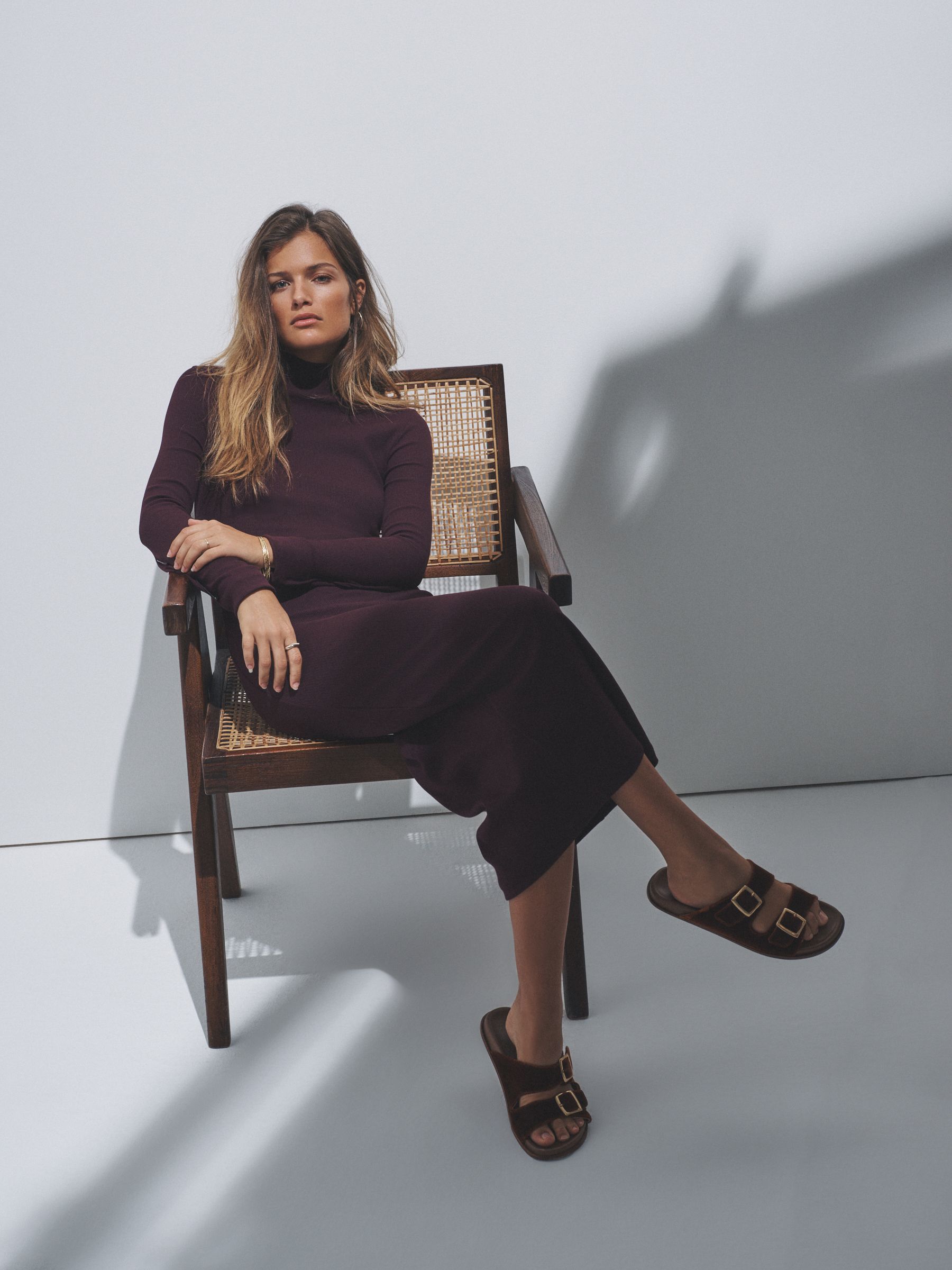 3 Pack Long Sleeved Ribbed Roll Neck Dresses - Image 9 of 11