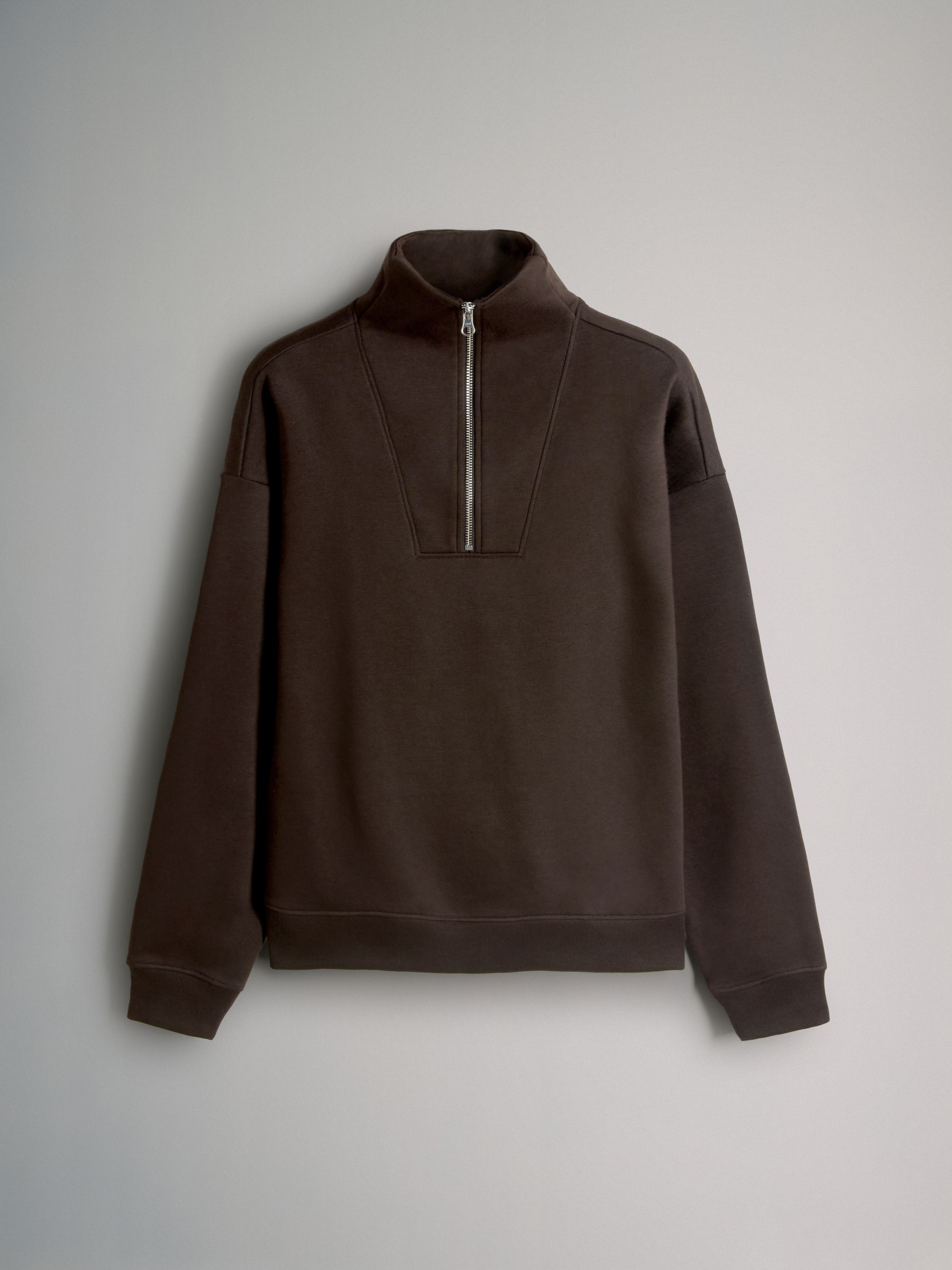 Chocolate Brown/Wine Red - Half Zip Funnel Neck Sweatshirts 2 Pack - Image 2 of 5 Chocolate Brown/Wine Red - Half Zip Funnel Neck Sweatshirts 2 Pack - Image 2 of 5