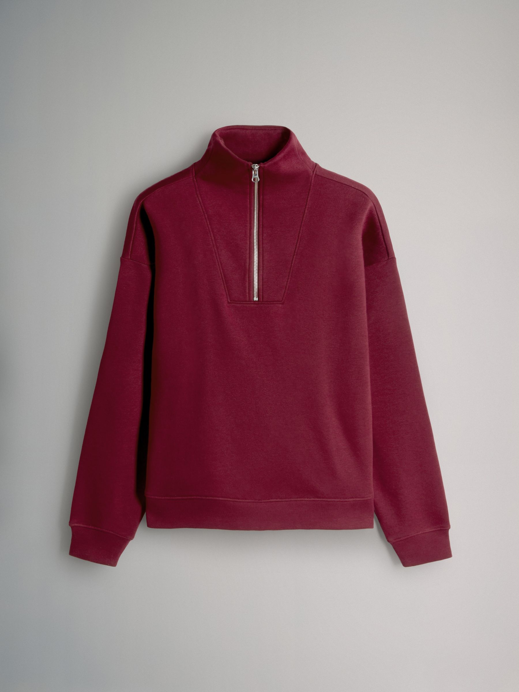 Chocolate Brown/Wine Red - Half Zip Funnel Neck Sweatshirts 2 Pack - Image 3 of 5