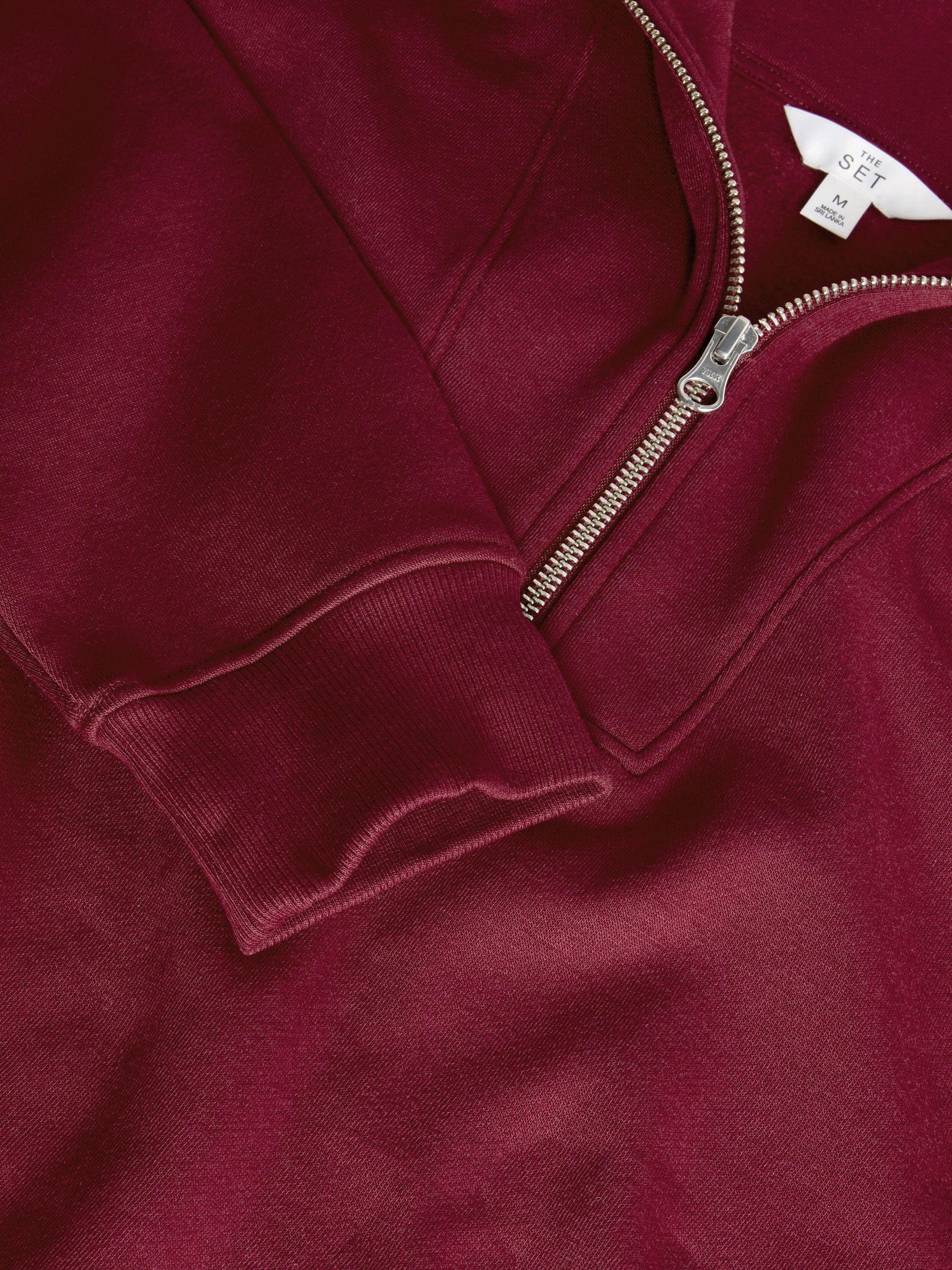 Chocolate Brown/Wine Red - Half Zip Funnel Neck Sweatshirts 2 Pack - Image 5 of 5 Chocolate Brown/Wine Red - Half Zip Funnel Neck Sweatshirts 2 Pack - Image 5 of 5
