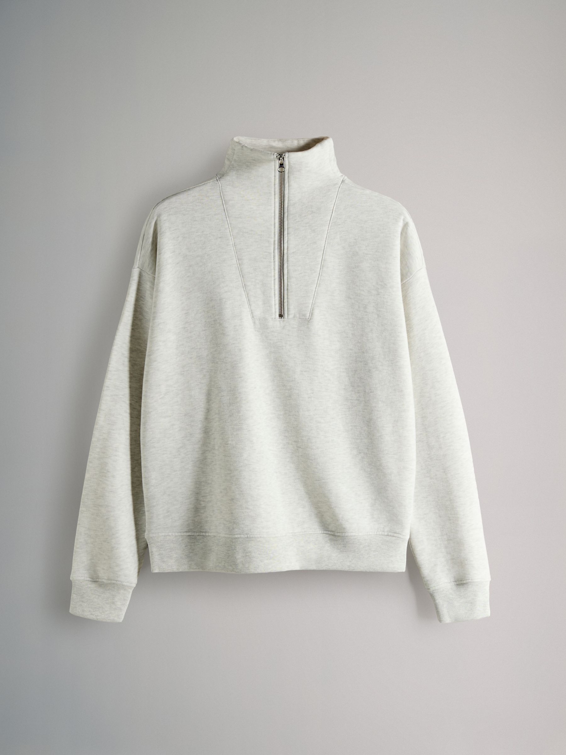 Taupe Brown/Pink/Grey Marl - 3 Pack Quarter Zip Sweatshirts - Image 9 of 13