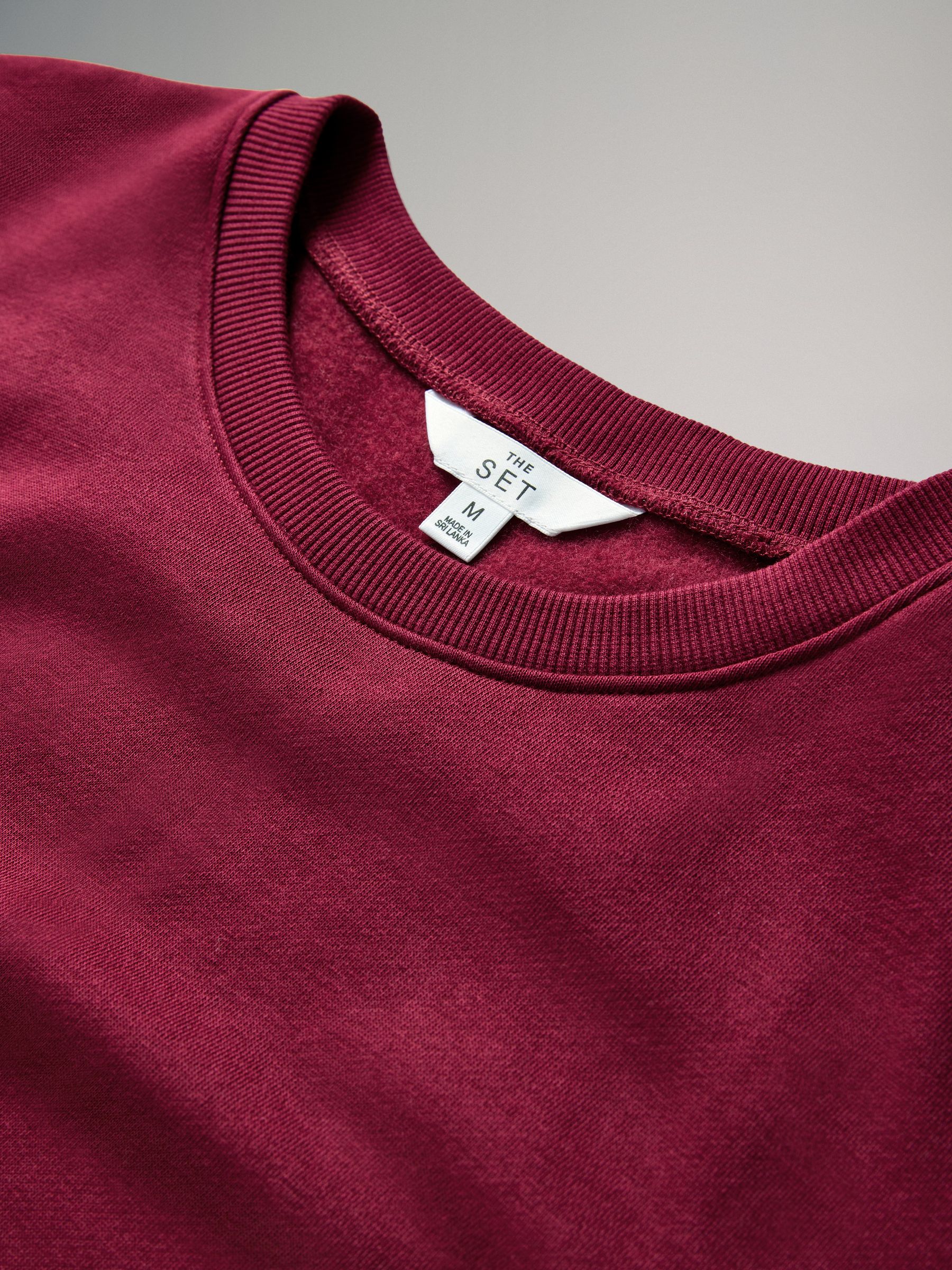 Red - Crew Neck Sweatshirt and Wide Leg Joggers Set - Image 4 of 5