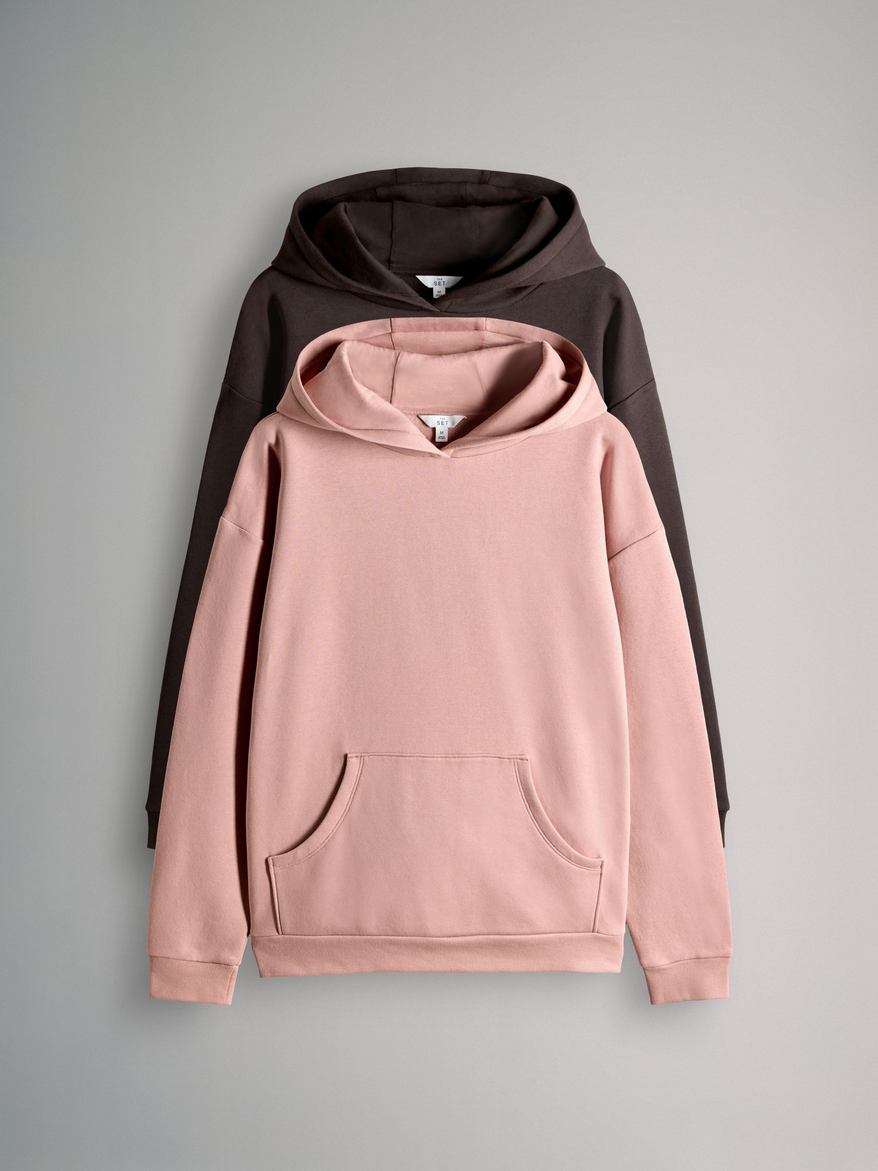 Chocolate Brown/Pink - 2 Pack Relaxed Hoodie - Image 1 of 5