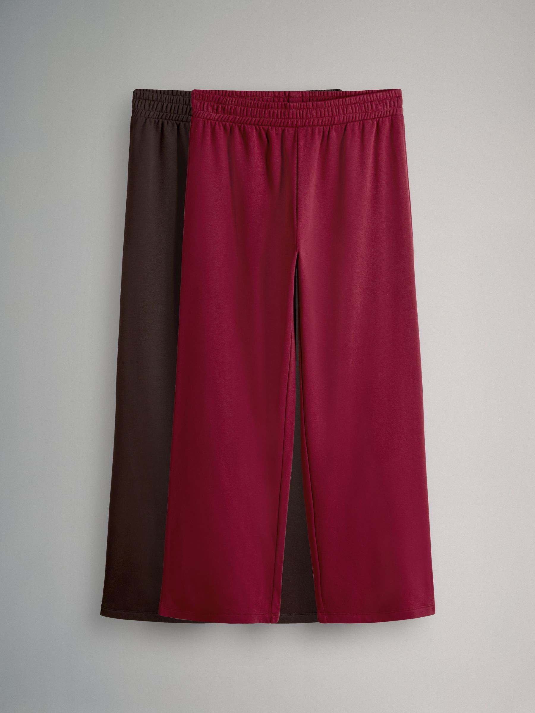 Red/Brown - 2 Pack Wide Leg Joggers - Image 1 of 6