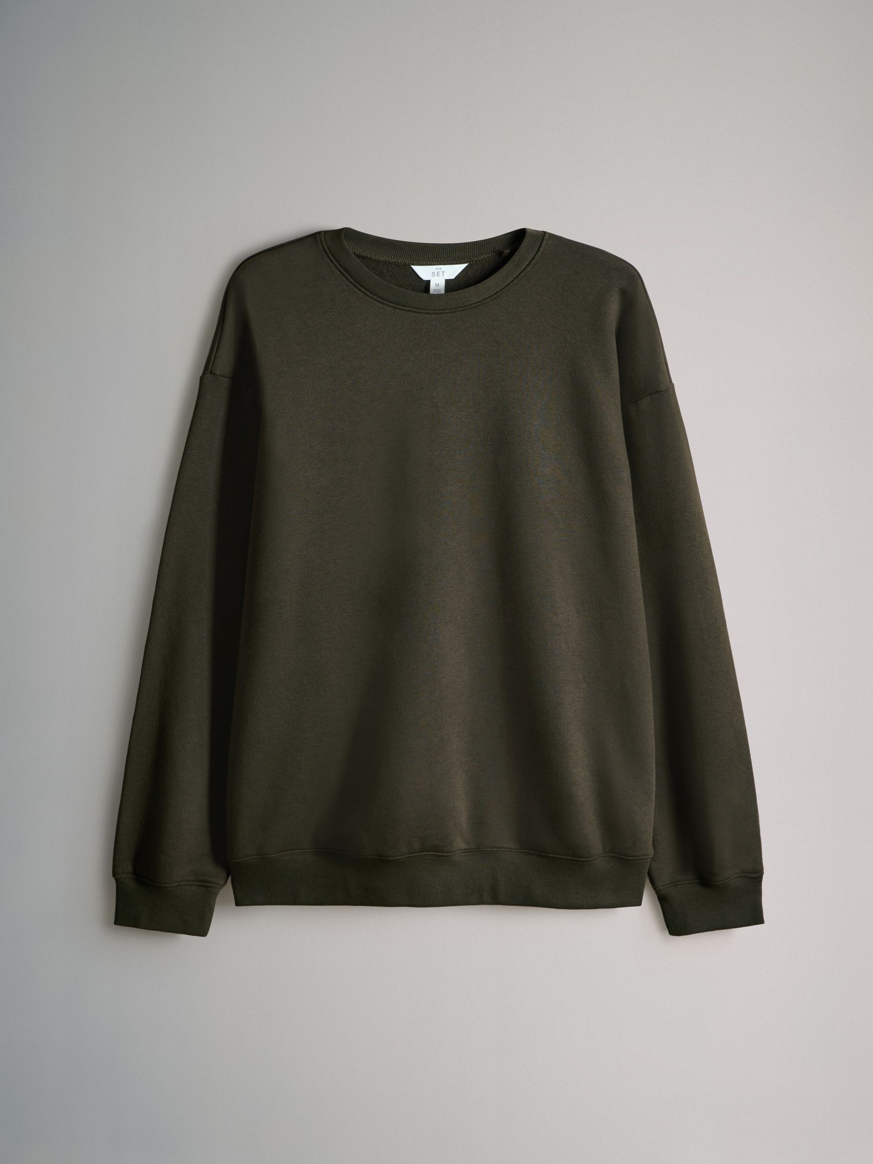 Black/Light Brown/Khaki GReen - 3 Pack Relaxed Crew Neck Sweatshirts - Image 3 of 6