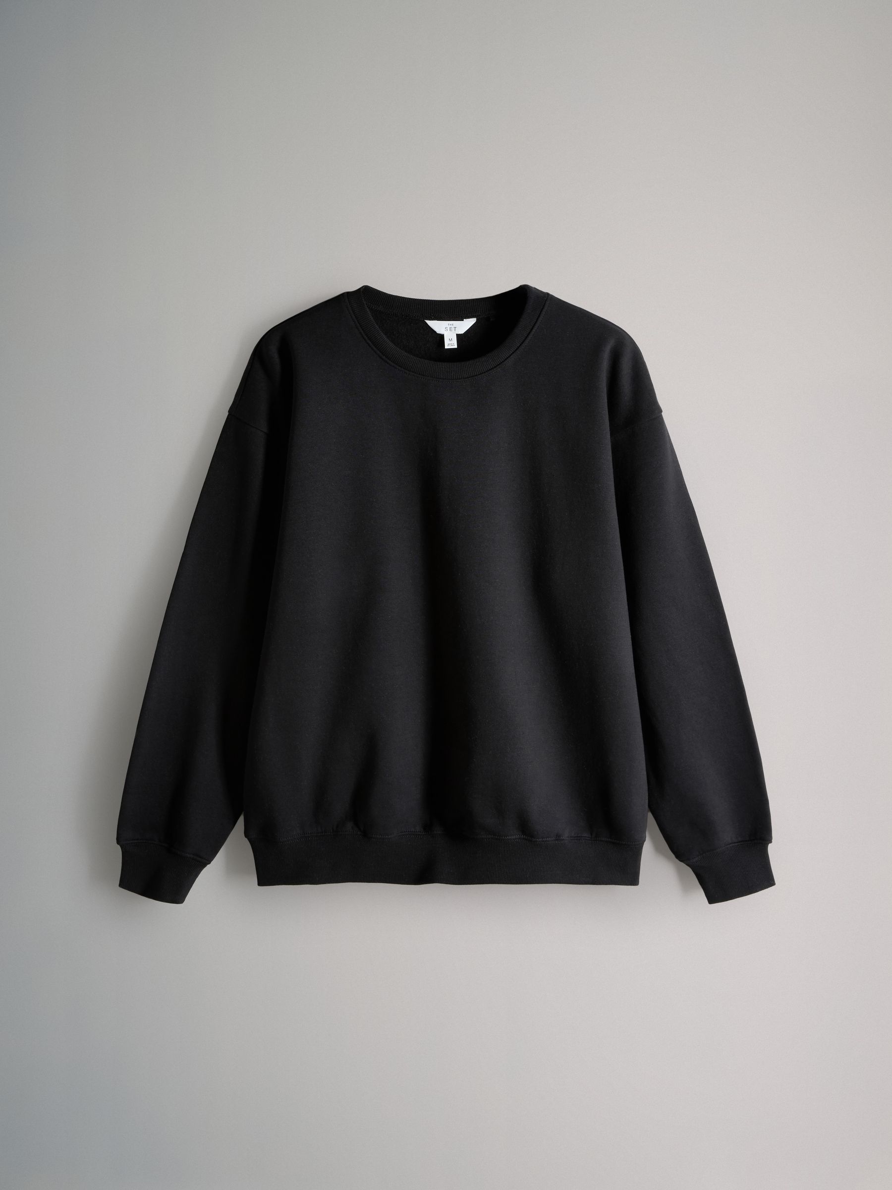 Black/Charcoal Grey Marl - 3 Pack Relaxed Crew Neck Sweatshirts - Image 3 of 6