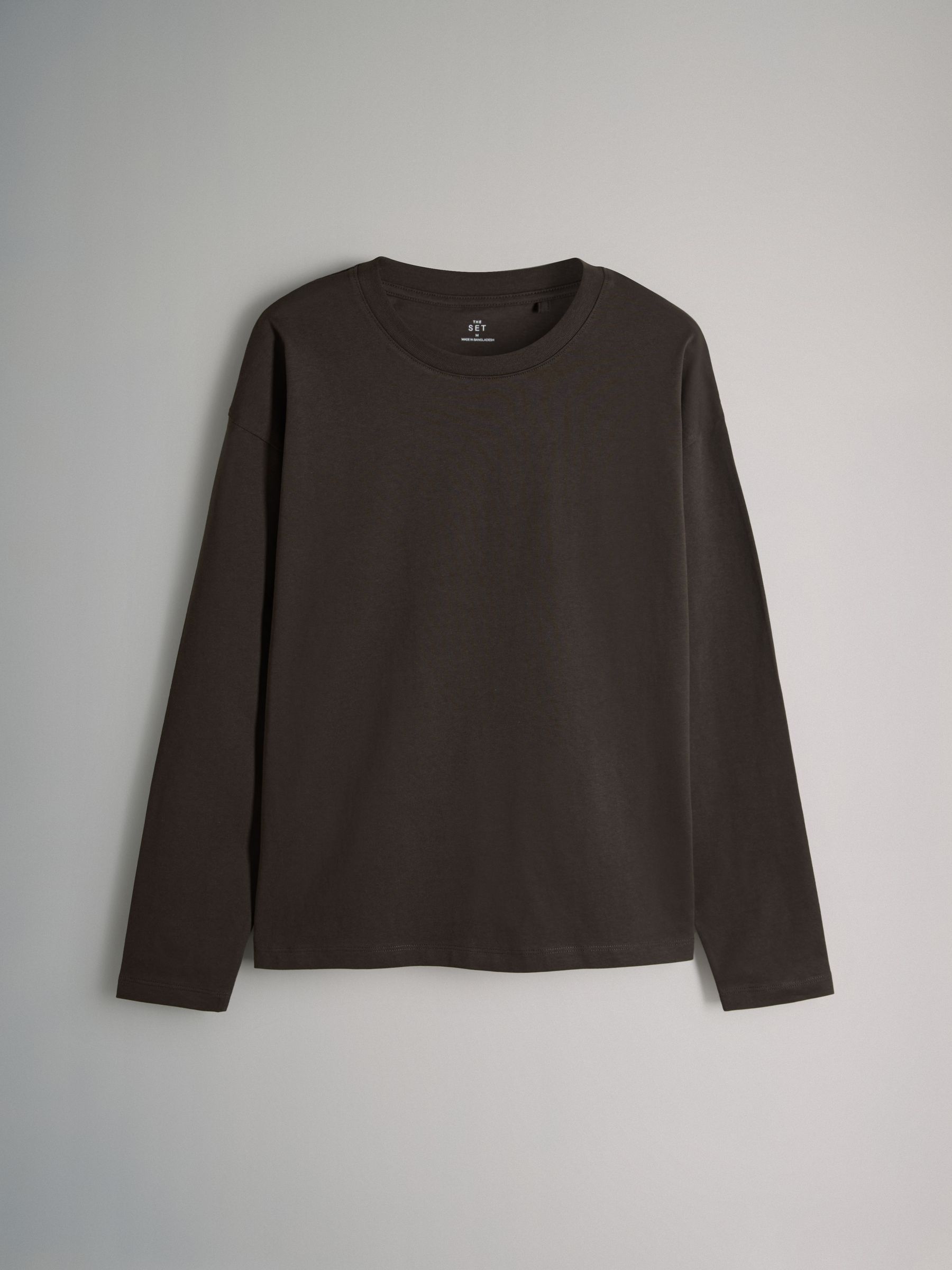 Chocolate Brown/Berry/Stripe/Cream - 4 Pack Heavyweight Relaxed Long Sleeve T-Shirts - Image 5 of 7