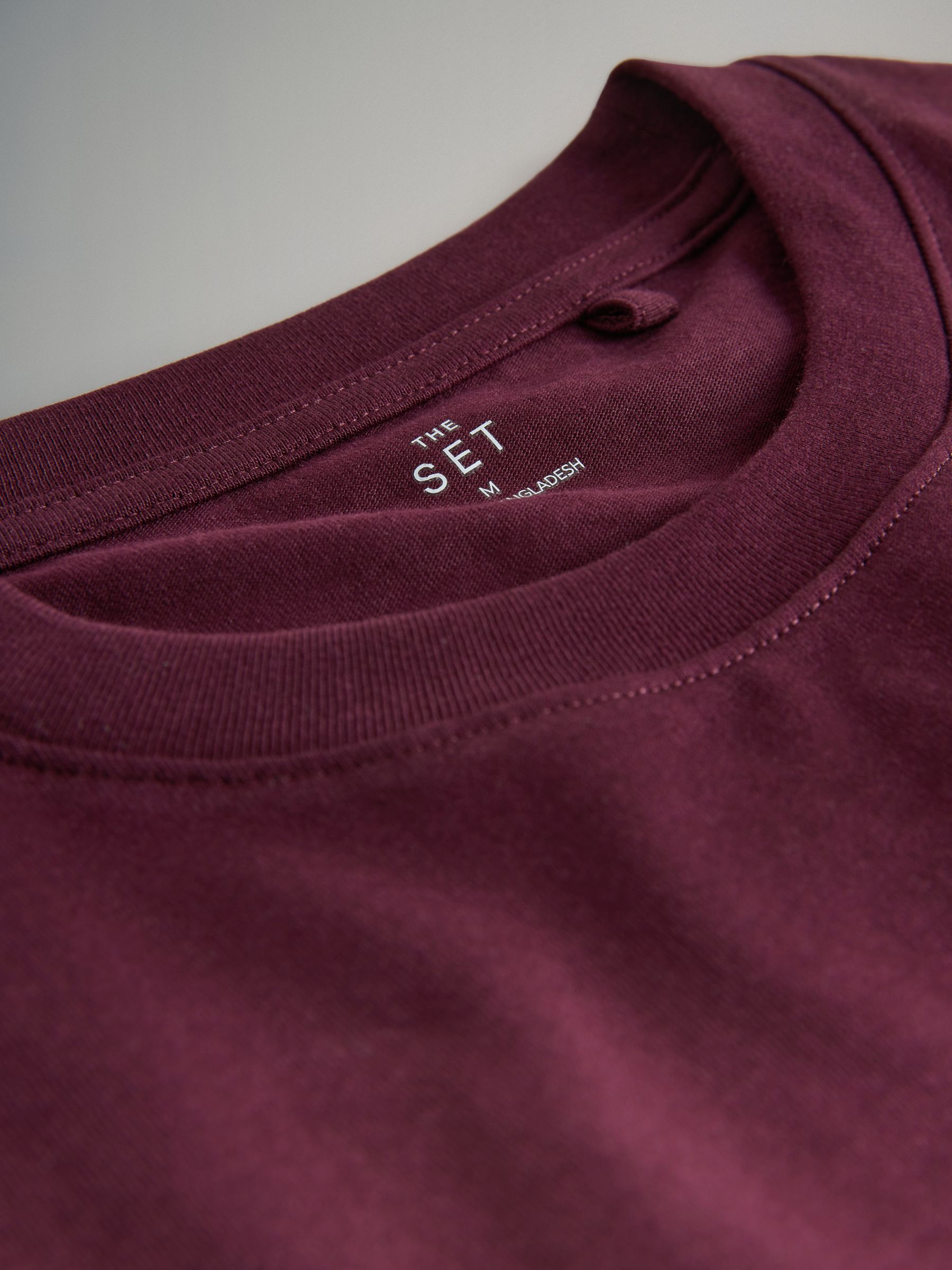Chocolate Brown/Berry/Stripe/Cream - 4 Pack Heavyweight Relaxed Long Sleeve T-Shirts - Image 7 of 7