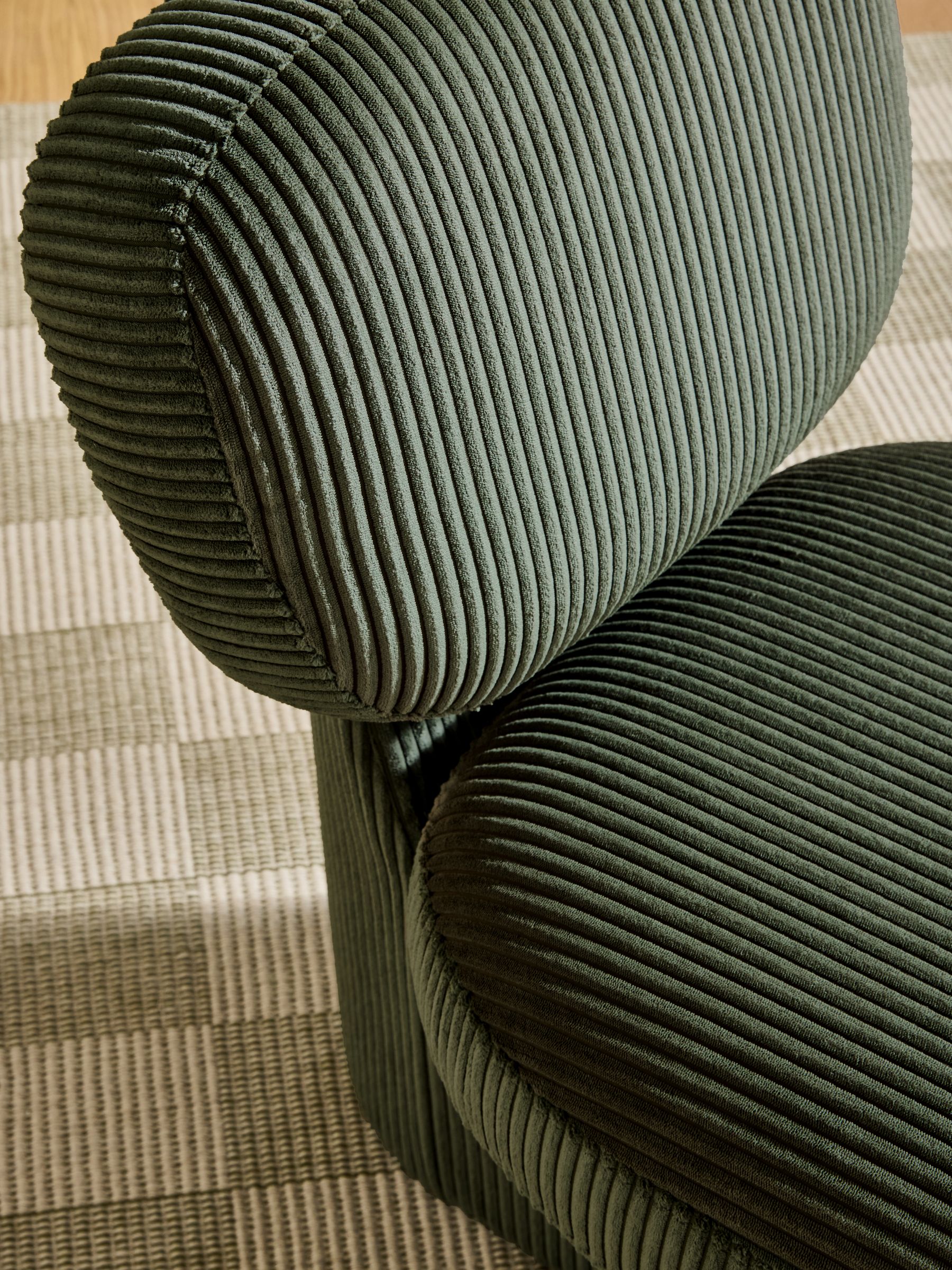 Thea Accent Chair in Forest Green Corduroy - Image 2 of 5