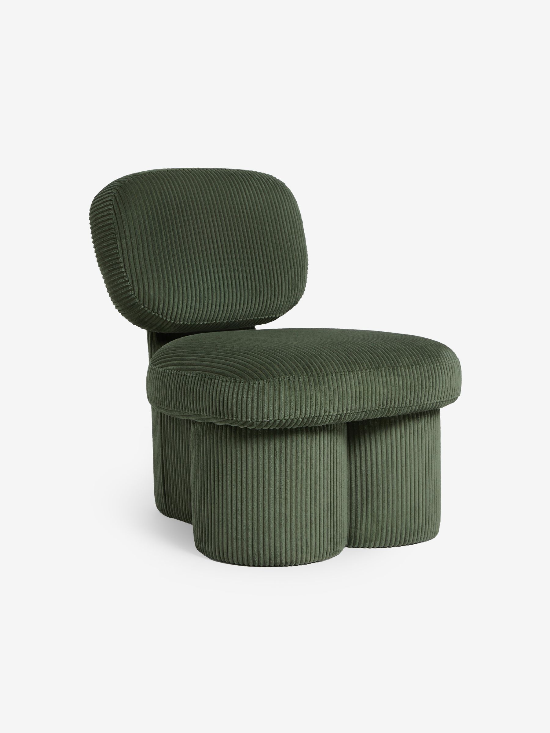 Thea Accent Chair in Forest Green Corduroy - Image 4 of 5
