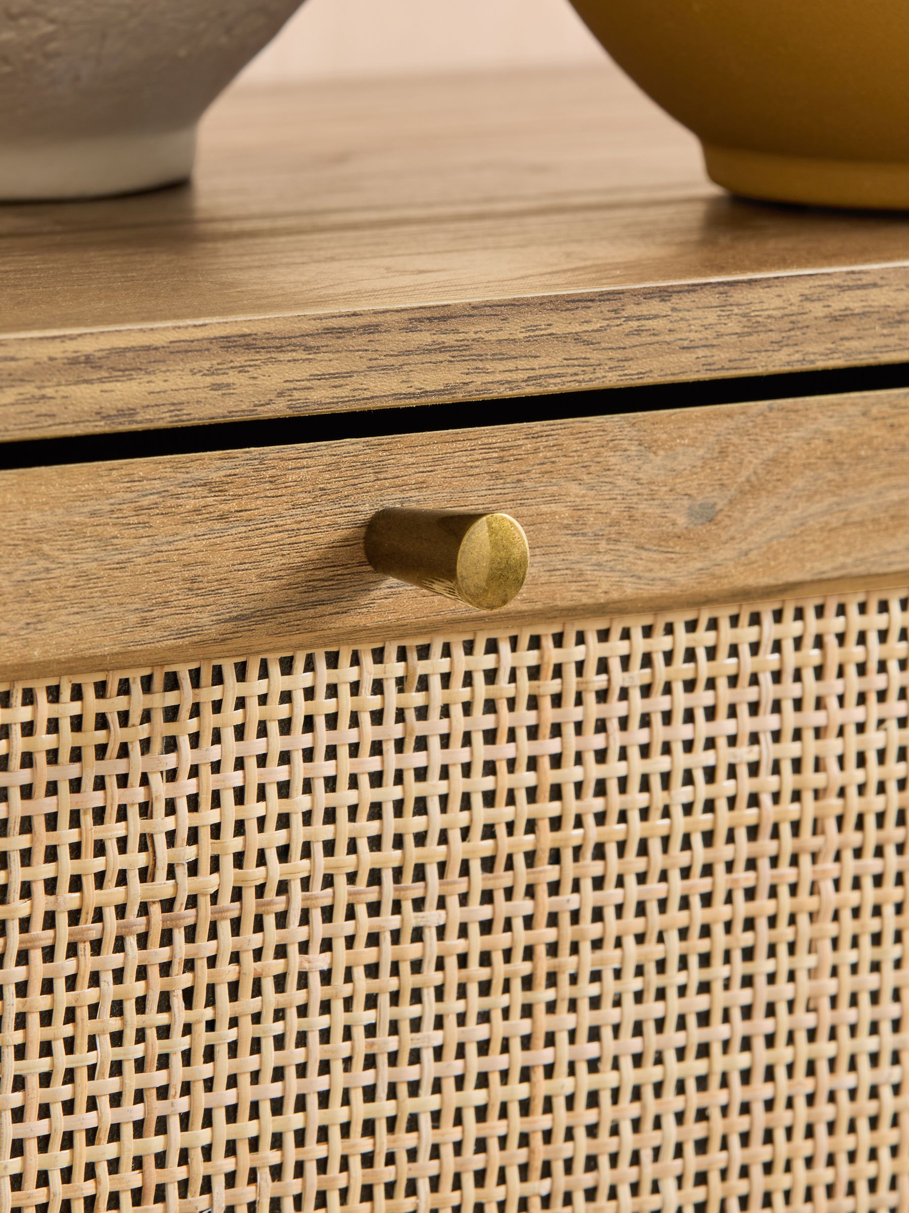 Pavia Rattan Shoe Storage in Oak Effect - Image 3 of 5