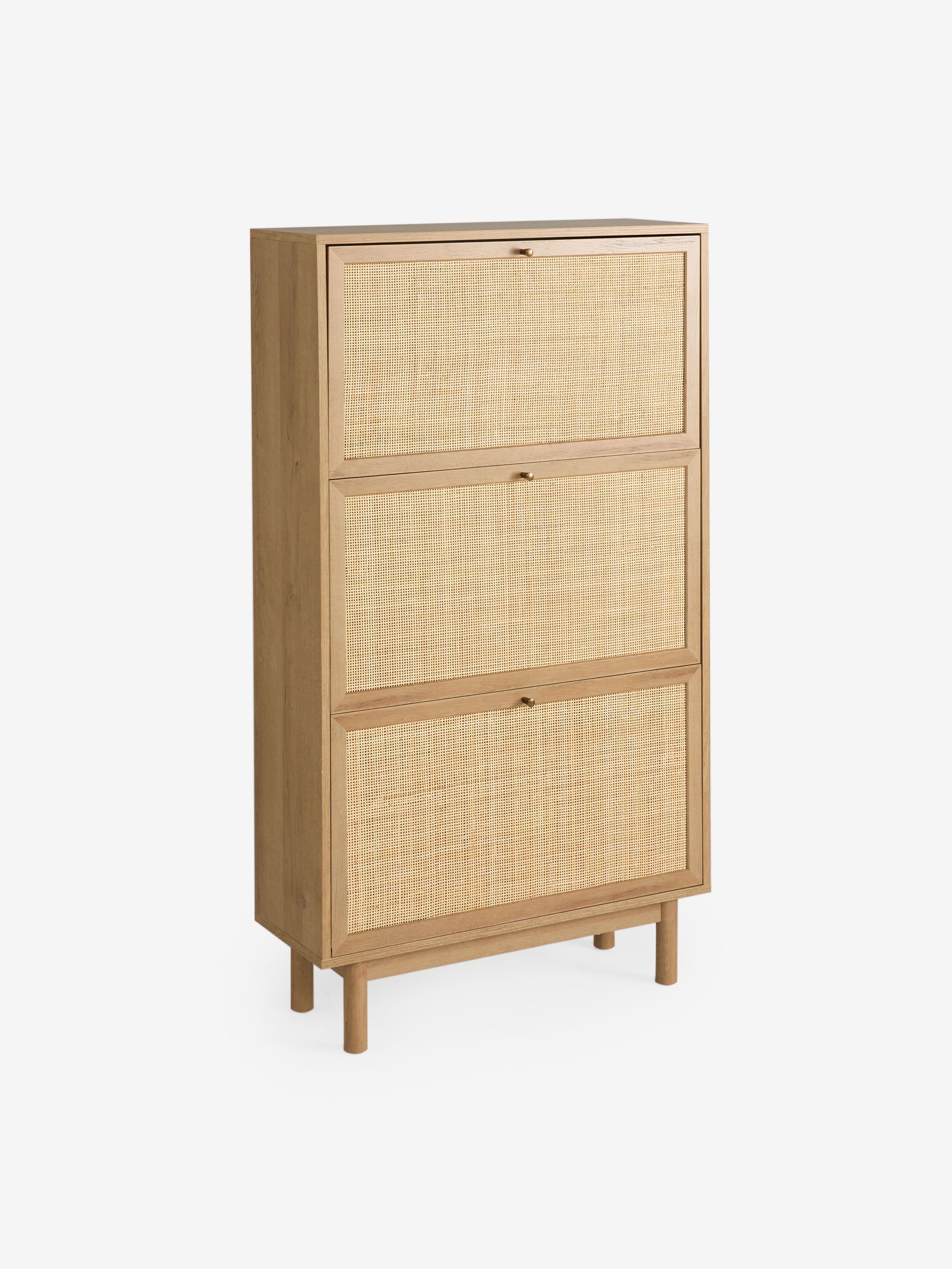 Pavia Rattan Shoe Storage in Oak Effect - Image 4 of 5