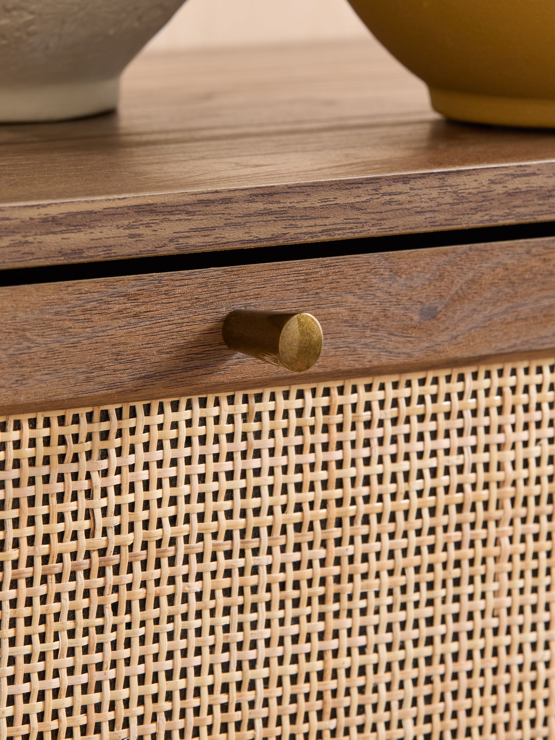 Pavia Rattan Shoe Storage in Dark Oak Effect - Image 3 of 5