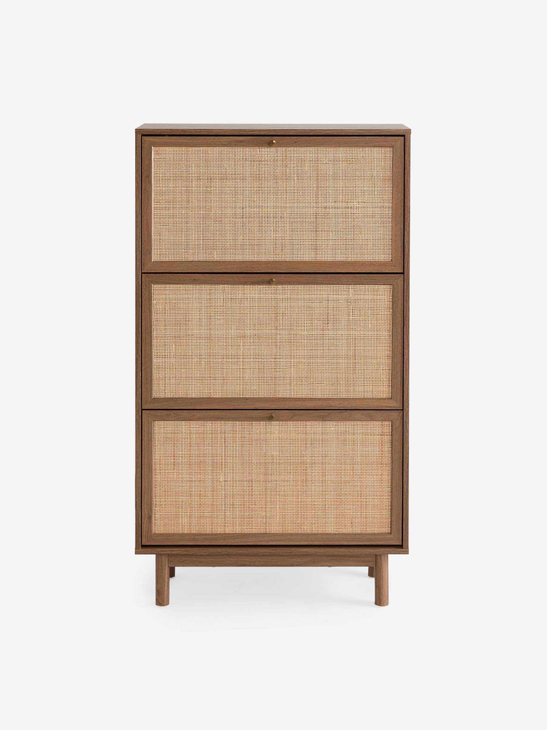 Pavia Rattan Shoe Storage in Dark Oak Effect - Image 4 of 5