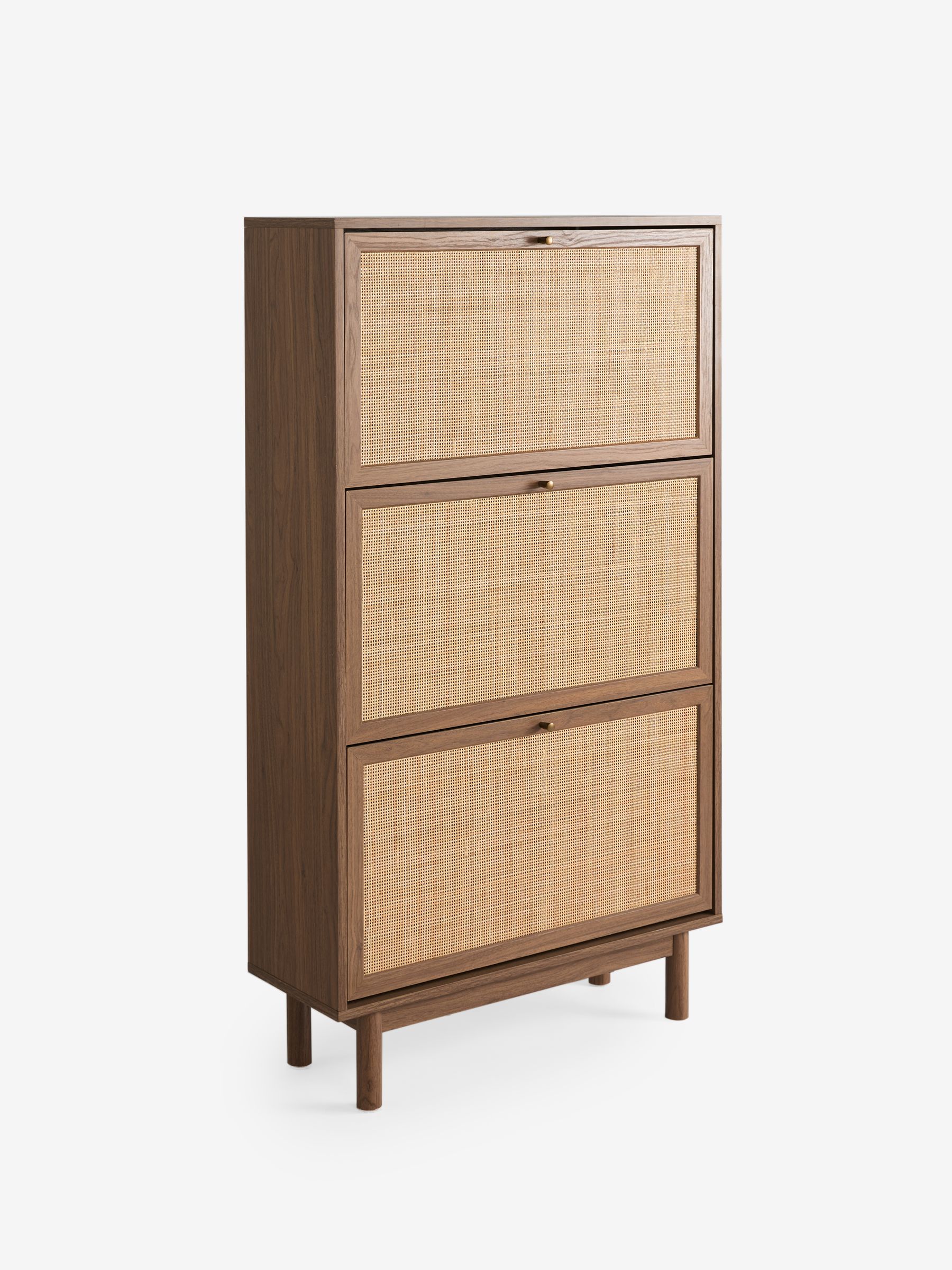 Pavia Rattan Shoe Storage in Dark Oak Effect - Image 5 of 5