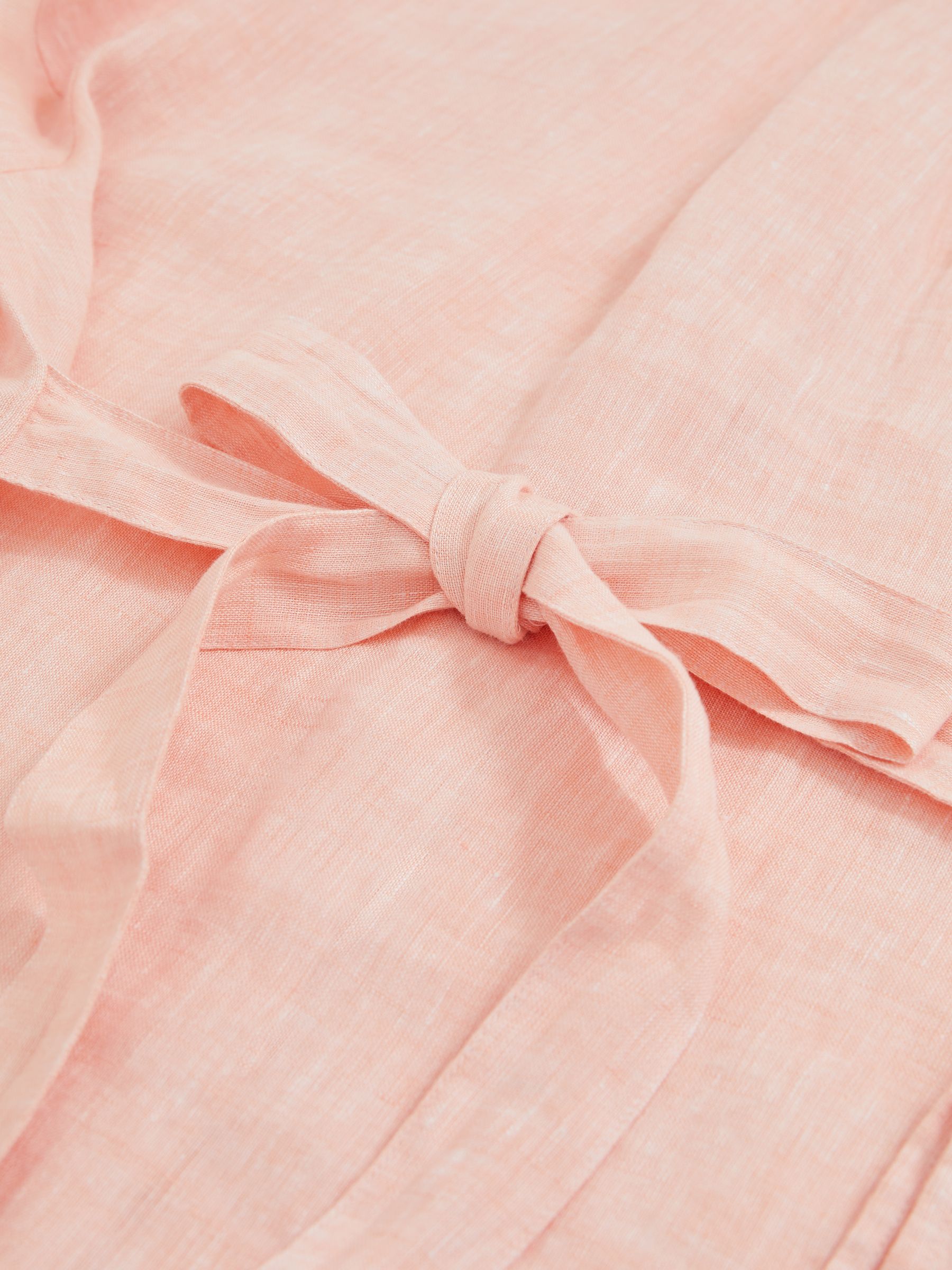 Linen Tie-Back Shirt in Pale Pink - image 3