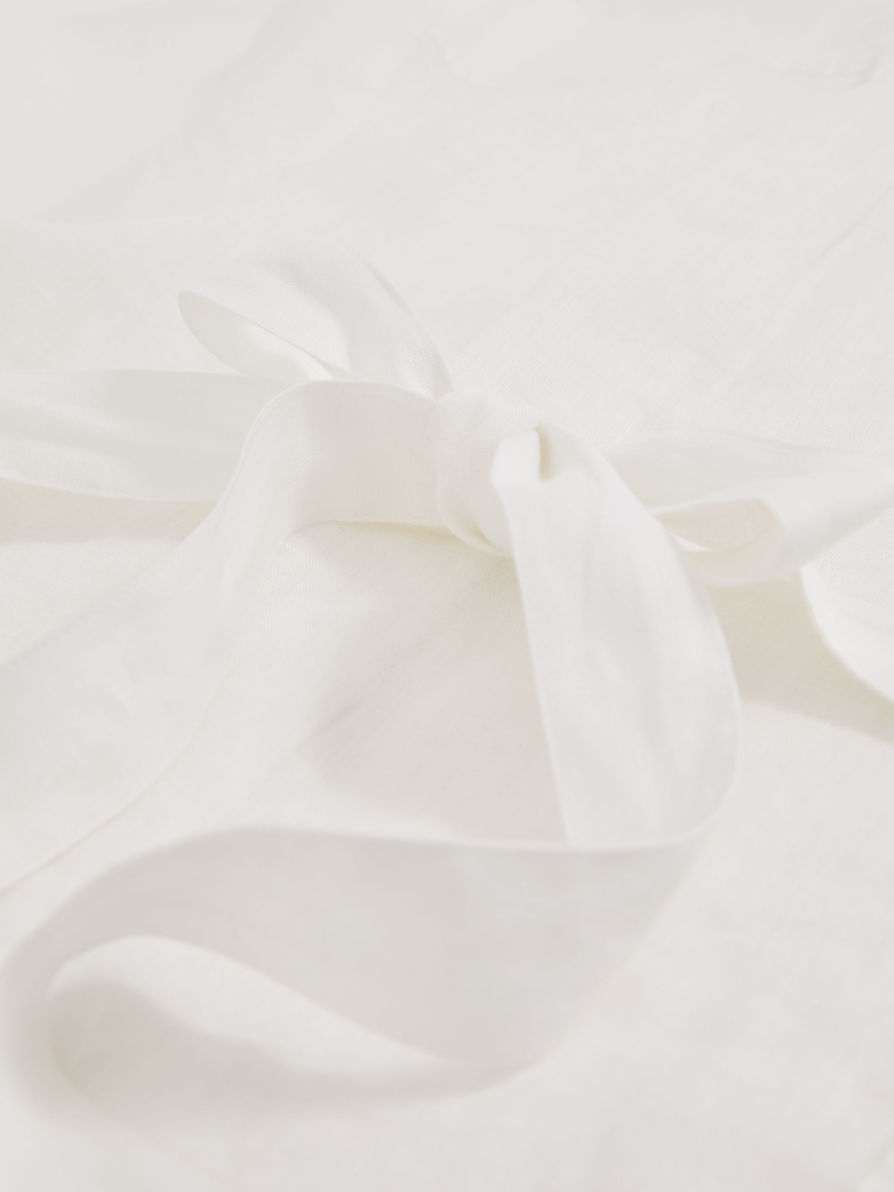 Linen Tie-Back Shirt in White - Image 6 of 6