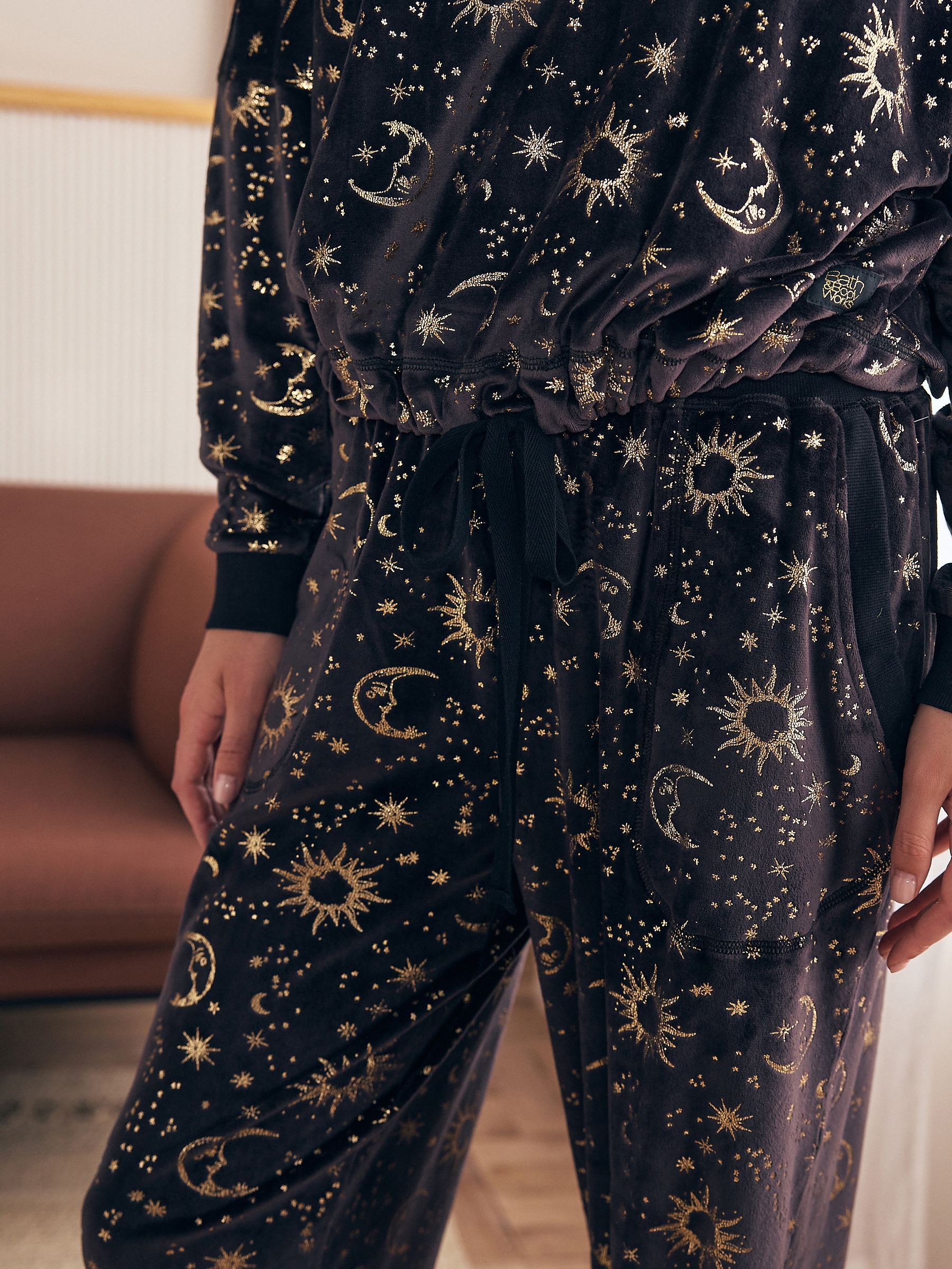 Black Celestial Cosy Twosie Pyjamas - Image 4 of 10