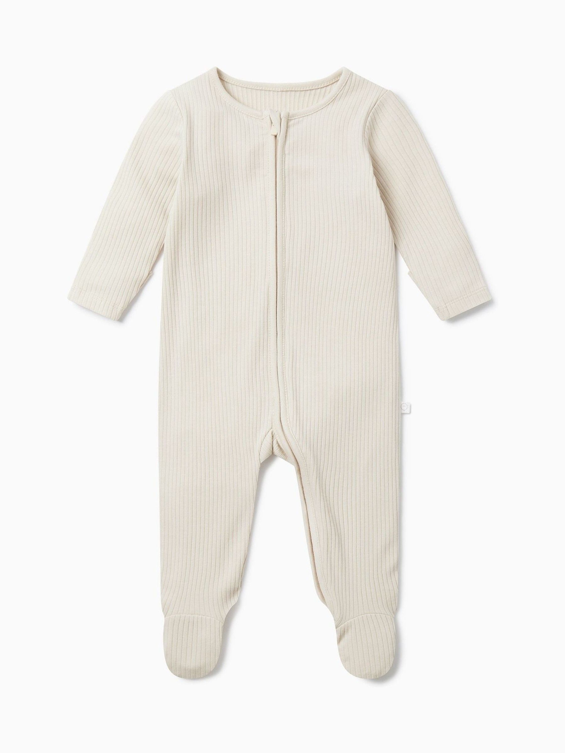 MORI Ecru Stretch Supersoft 2 Way Zip Sleepsuit - Image 3 of 3