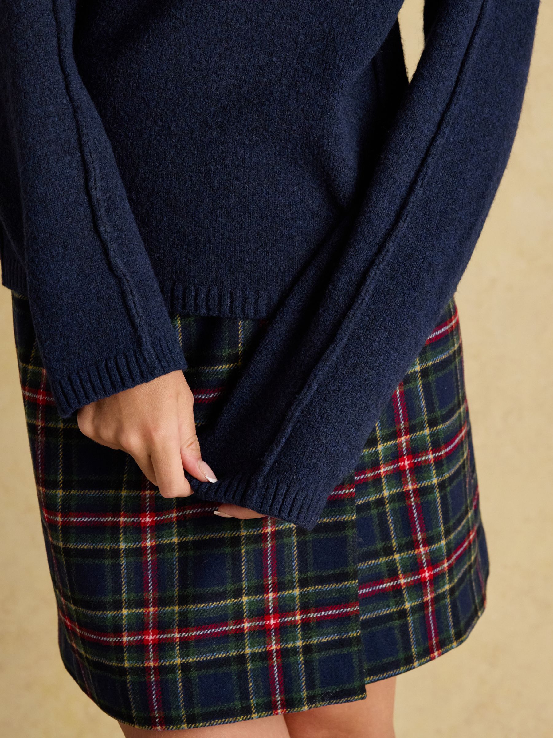 Hannah Navy V-Neck Relaxed Fit Jumper - Image 6 of 7