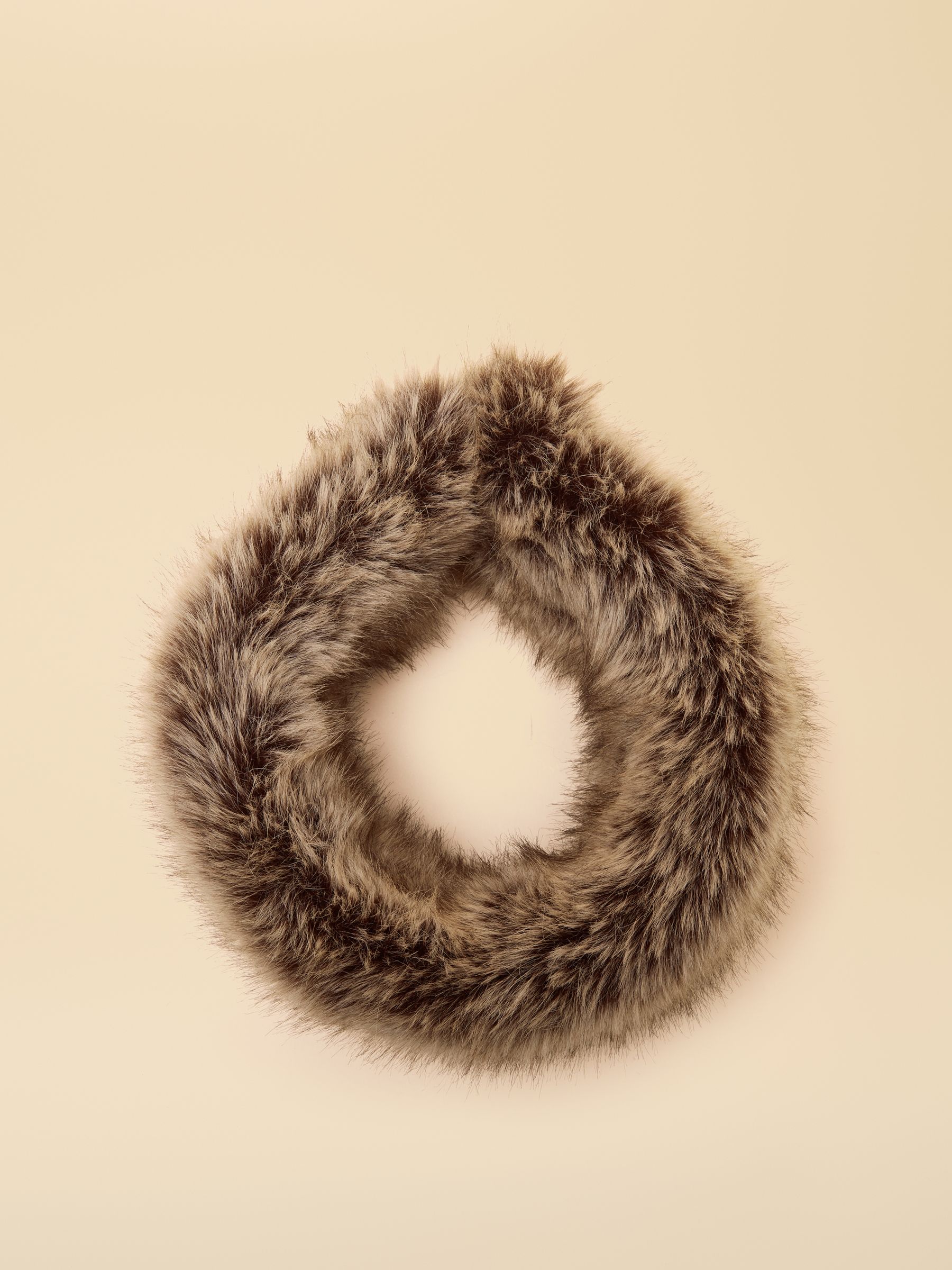 Aspen Chocolate Brown Faux Fur Headband - Image 6 of 8