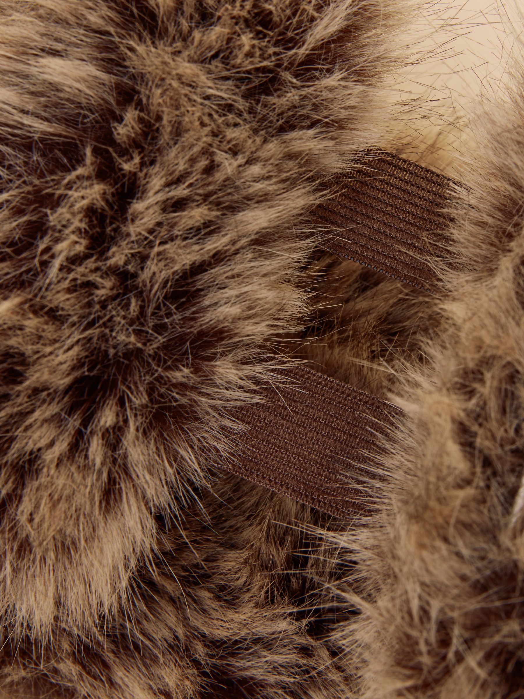 Aspen Chocolate Brown Faux Fur Headband - Image 8 of 8