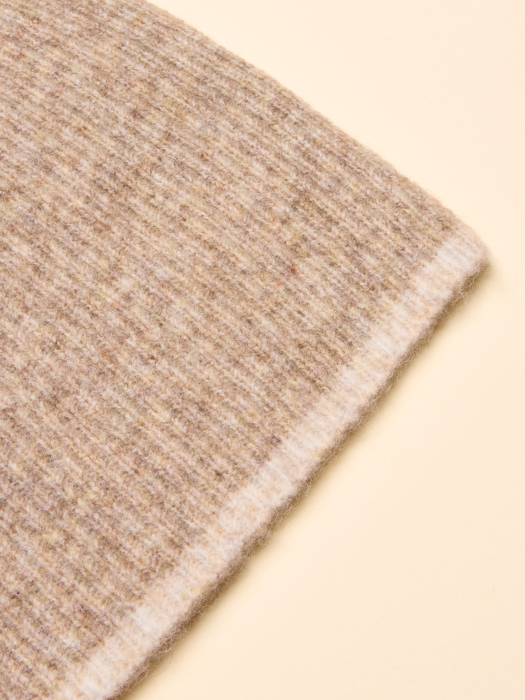 Kendra Neutral Fine Knit Beanie - Image 5 of 7