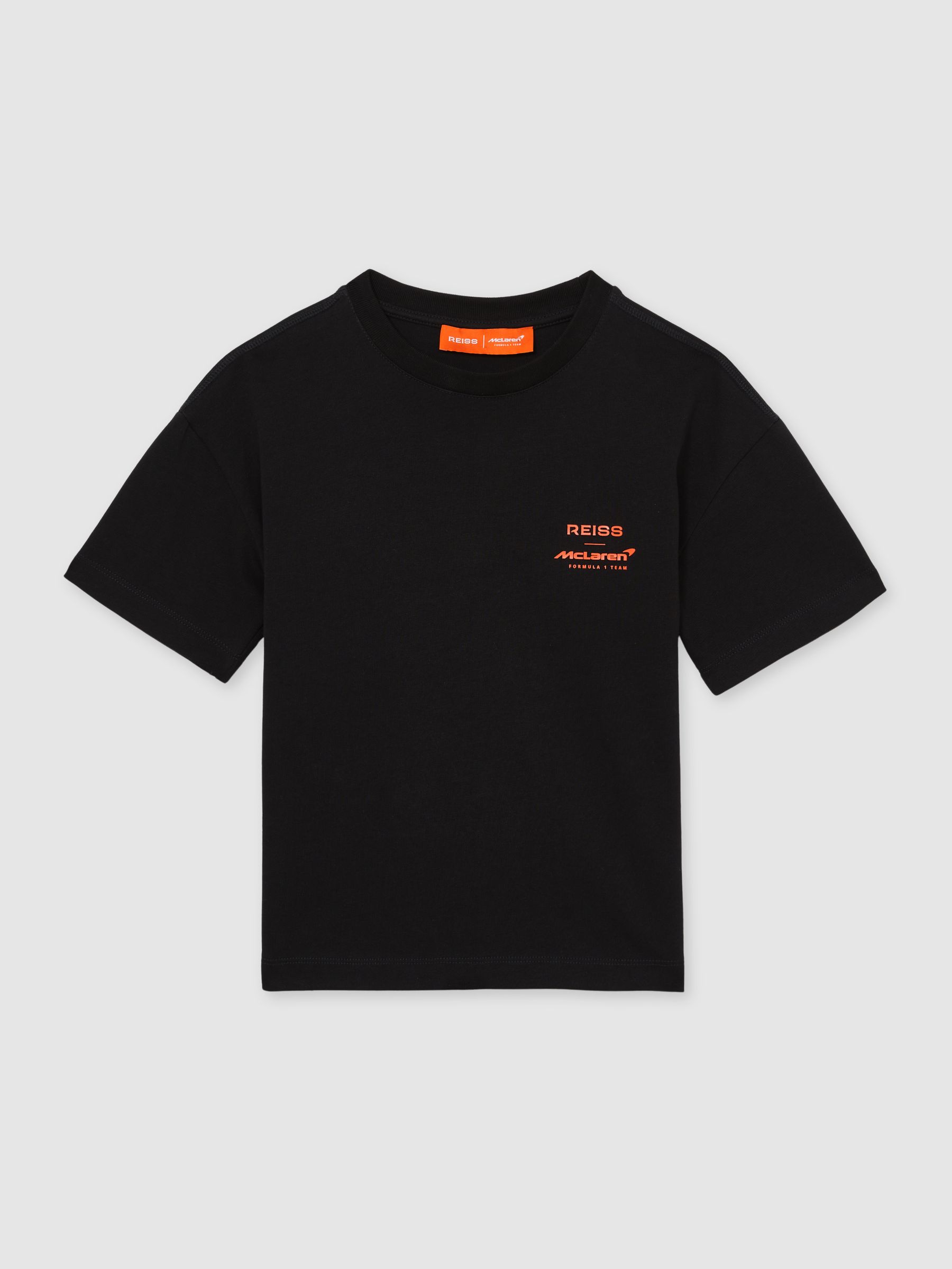 13-14 yrs Unisex Fit Oversized McLaren F1 Team Tyre T-Shirt in Black - Image 1 of 7 13-14 yrs Unisex Fit Oversized McLaren F1 Team Tyre T-Shirt in Black - Image 1 of 7