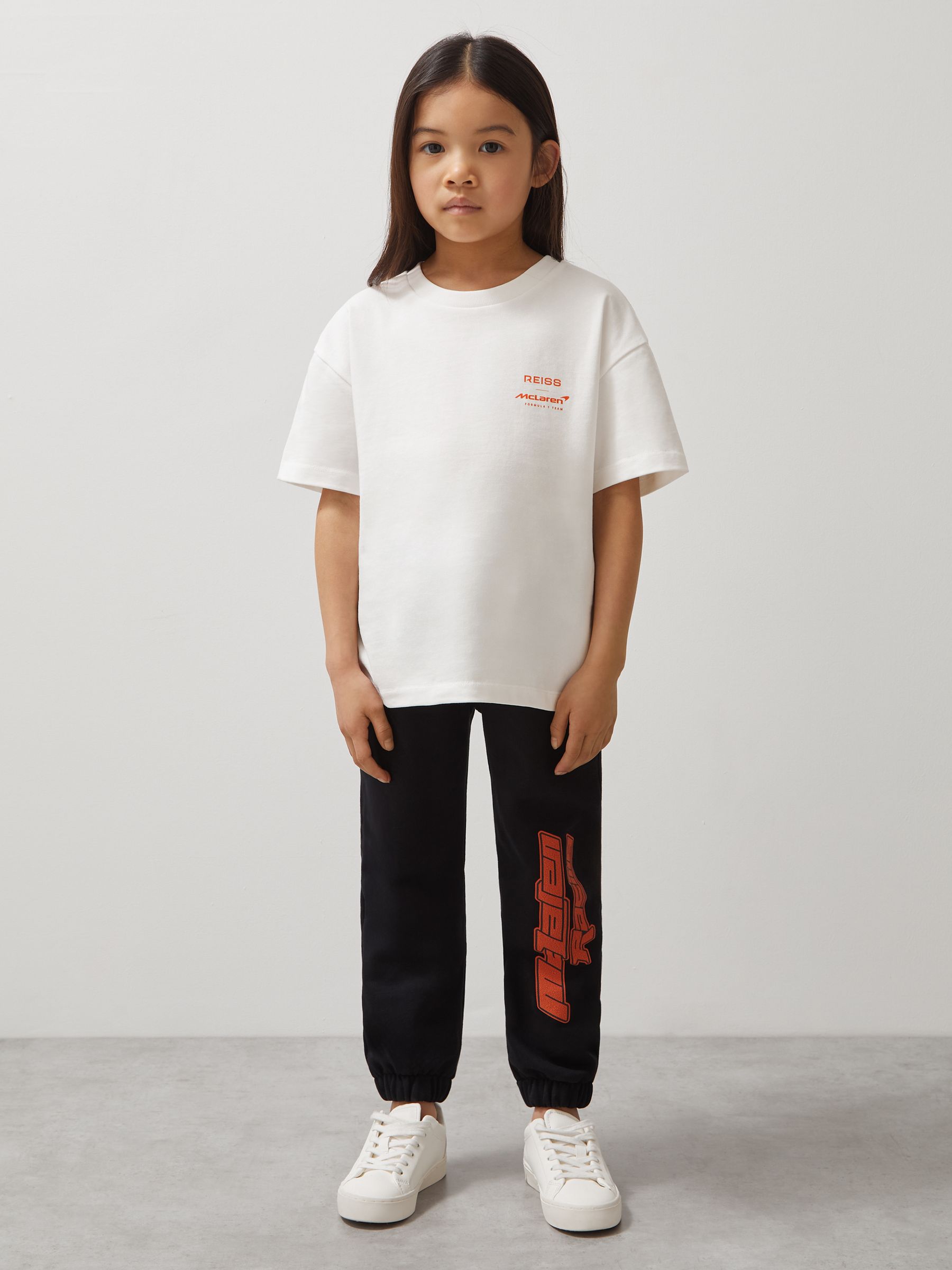 Unisex Fit Oversized McLaren F1 Team Tyre T-Shirt in White - Image 4 of 7